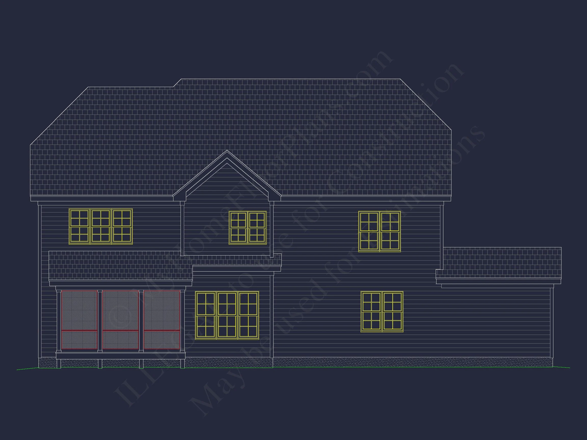 12-2224 HOUSE PLAN - Traditional House Floor Plan with 4 Beds, Blueprint & Designs 4 Traditional house Floor Plan with 4 Beds, Blueprint & Designs
