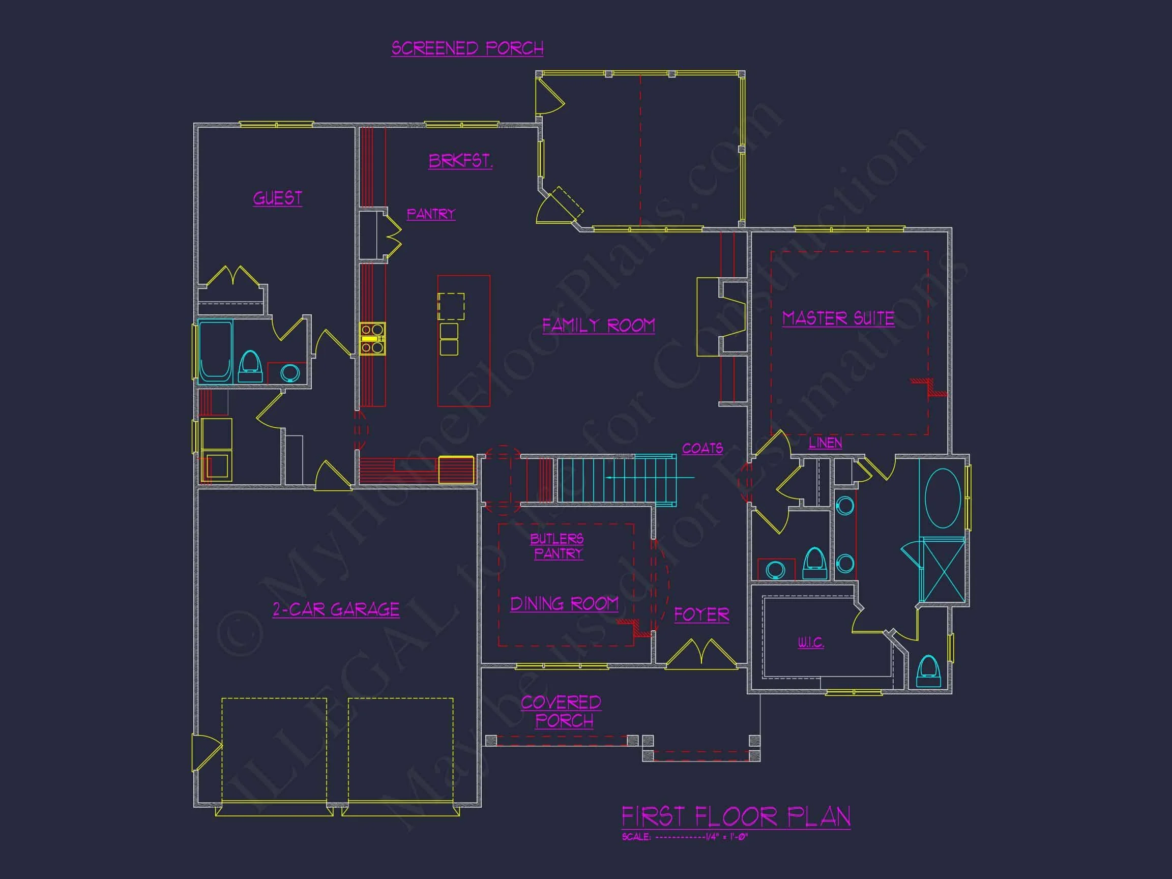 12-2222 HOUSE PLAN - Stylish 2-Story Craftsman House Plan with Open Floor Design 15 Stylish 2-Story Craftsman house Plan with Open Floor Design