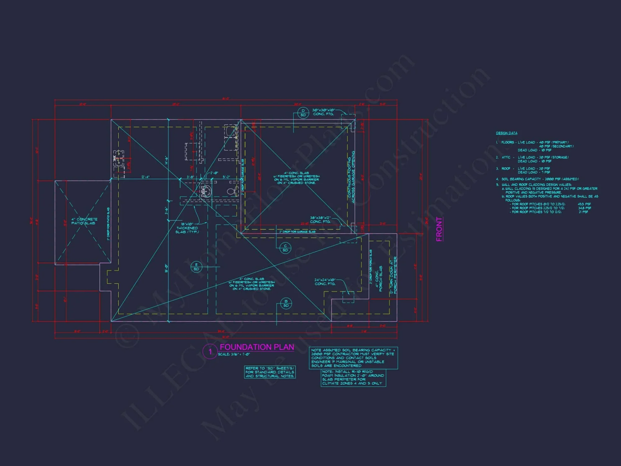 Modern Craftsman house Plan with 3 Floors and Open Floor Design