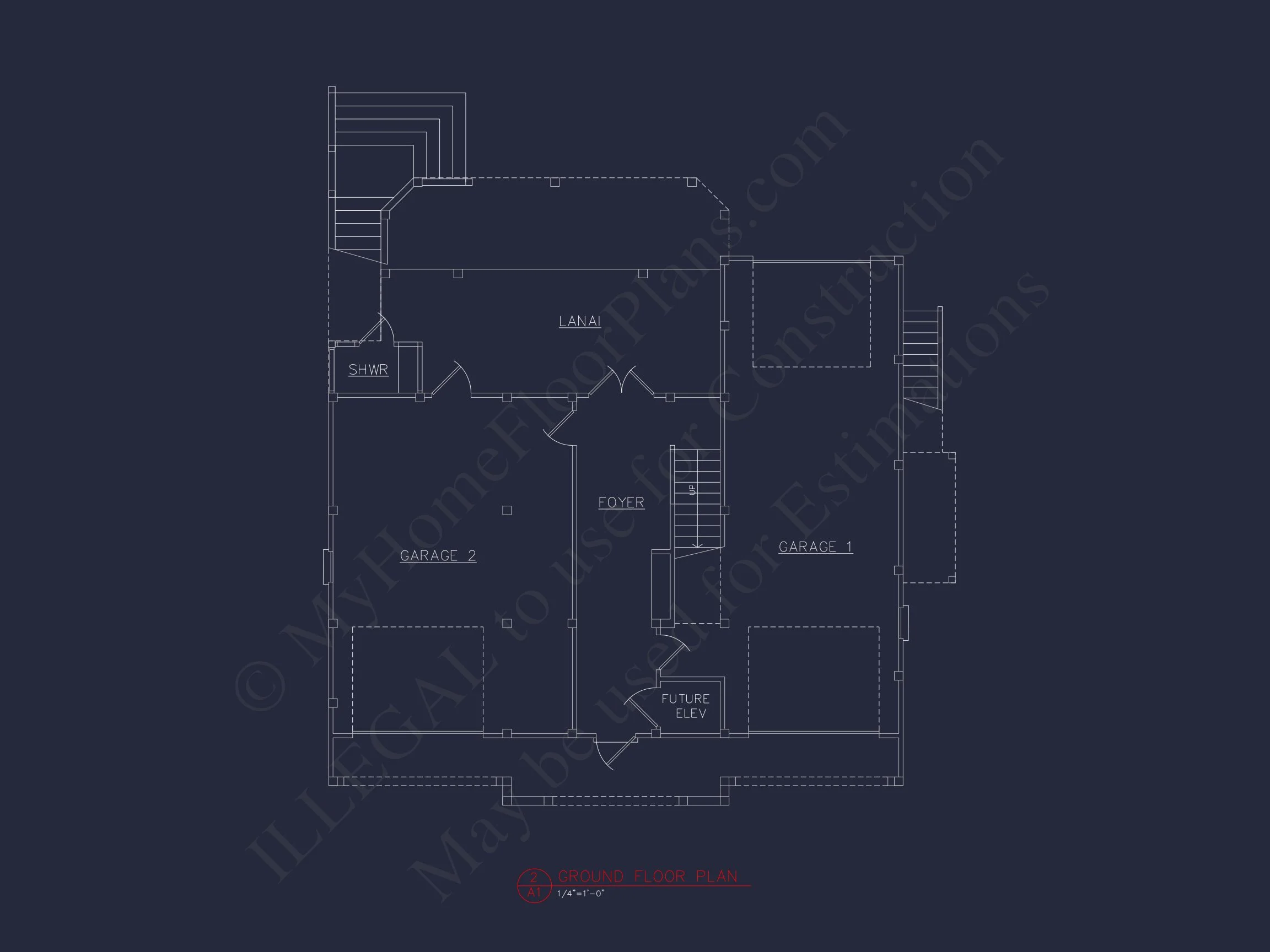 12-1075 HOUSE PLAN - Luxury Coastal House Plan with 3 Floors, CAD Designs & More 9 Luxury Coastal house Plan with 3 Floors, CAD Designs & More