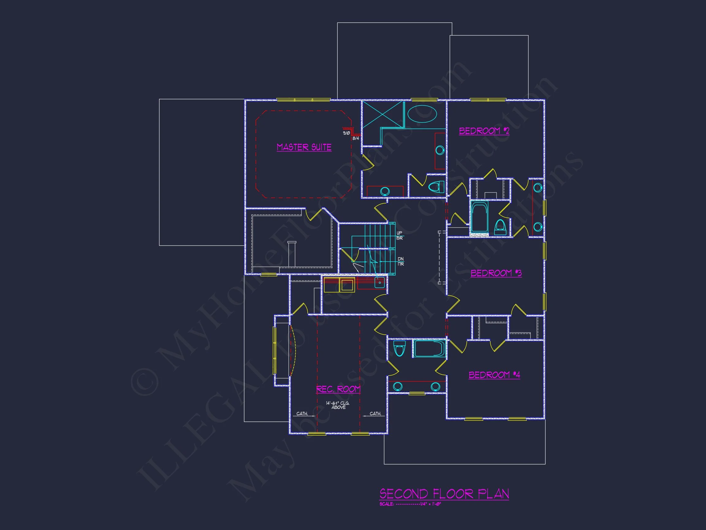 11-2077 HOUSE PLAN - Elegant House Plan: Spacious Floor Plan with Architectural CAD Designs 9 Elegant house Plan: Spacious Floor Plan with Architectural CAD Designs