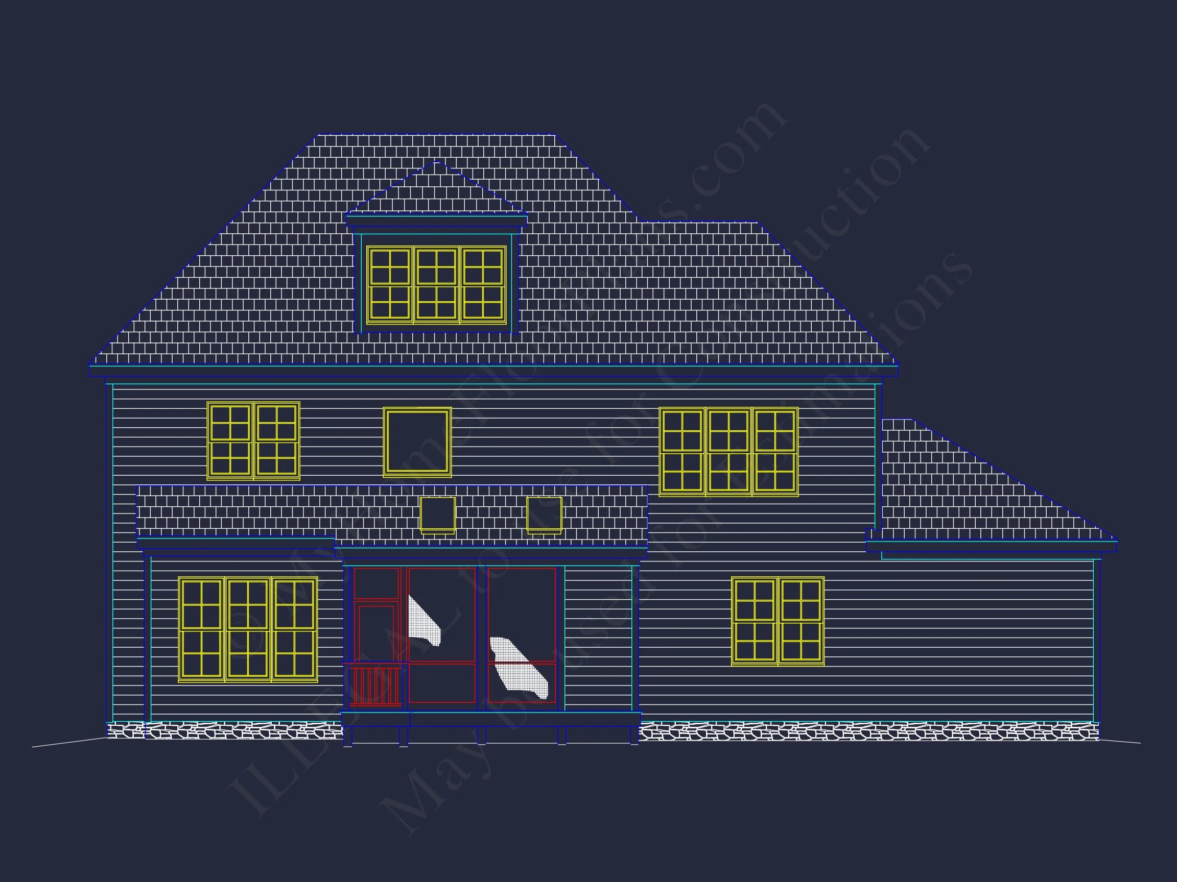 11-2077 HOUSE PLAN - Elegant House Plan: Spacious Floor Plan with Architectural CAD Designs 5 Elegant house Plan: Spacious Floor Plan with Architectural CAD Designs