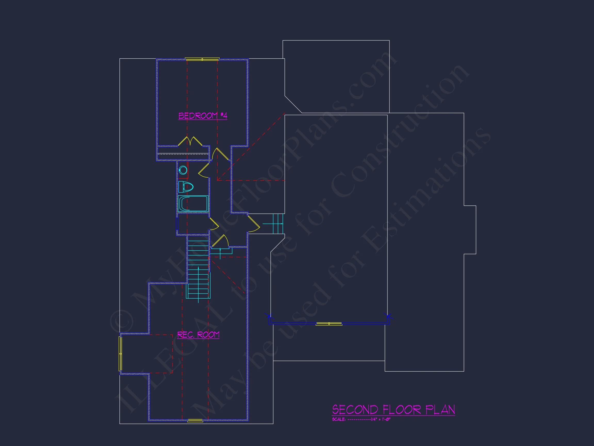 11-2066 HOUSE PLAN - Stunning House Floor Plan: 4-Bedroom CAD Architectural Designs 10 Stunning house Floor Plan: 4-Bedroom CAD Architectural Designs