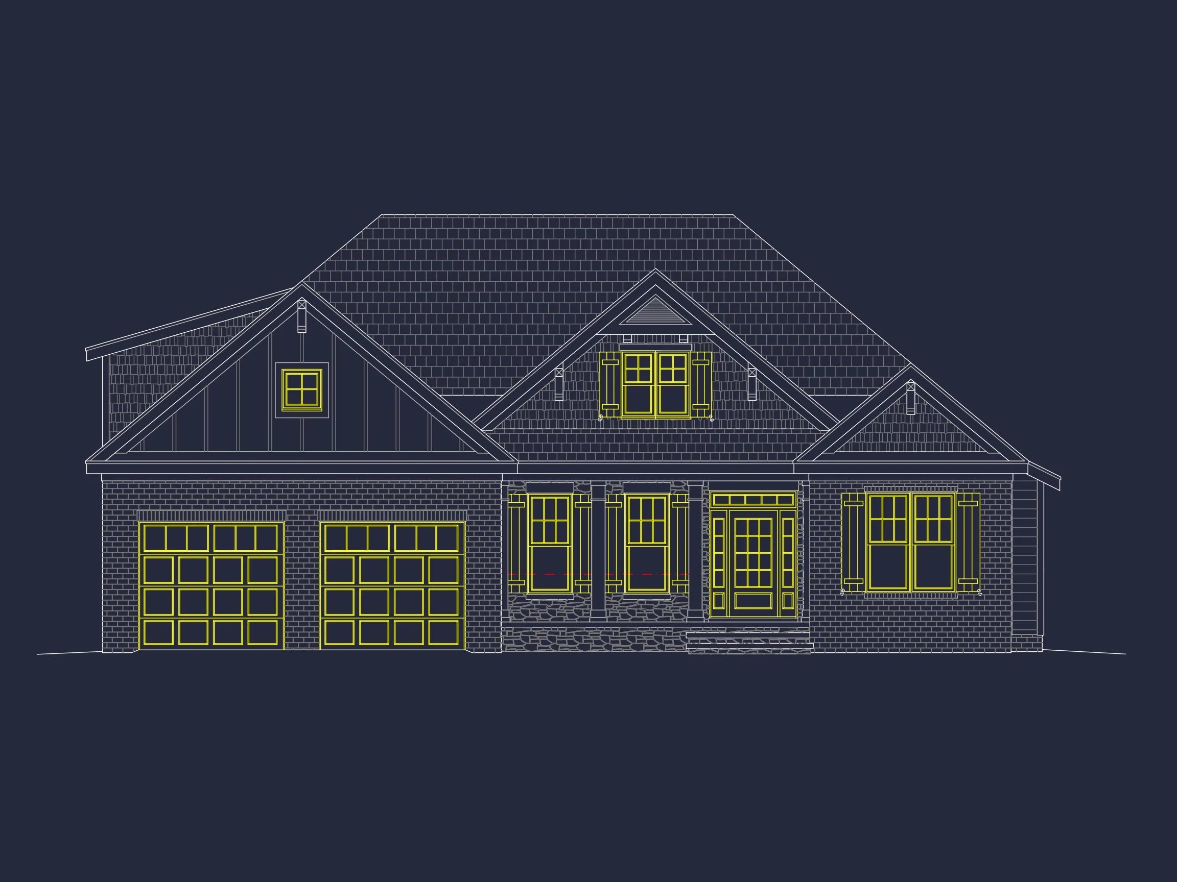 11-2066 HOUSE PLAN - Stunning House Floor Plan: 4-Bedroom CAD Architectural Designs 5 Stunning house Floor Plan: 4-Bedroom CAD Architectural Designs