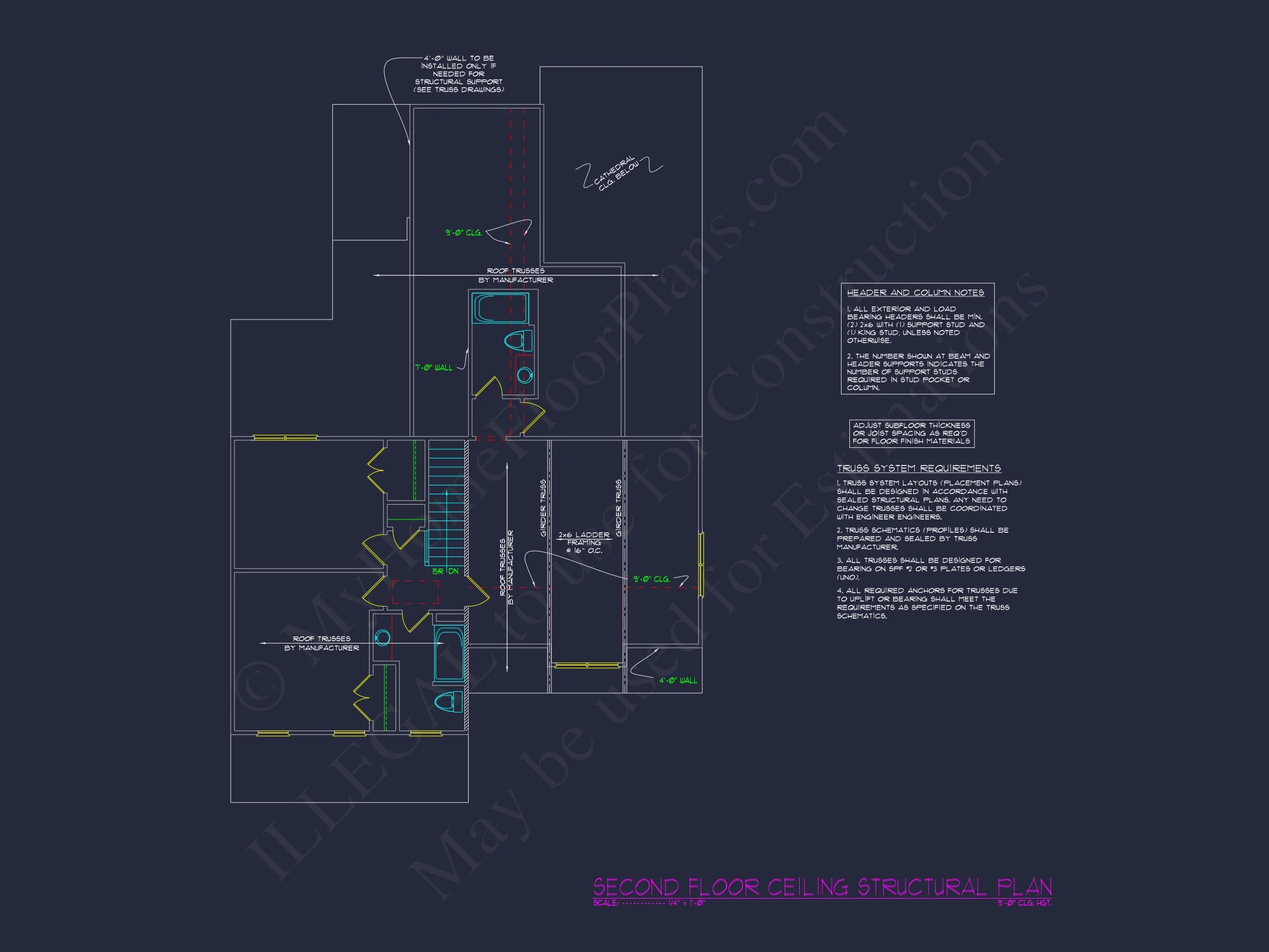 11-1985 HOUSE PLAN - Classic Suburban House Plan with Detailed Floor Blueprints 10 Classic Suburban house Plan with Detailed Floor Blueprints