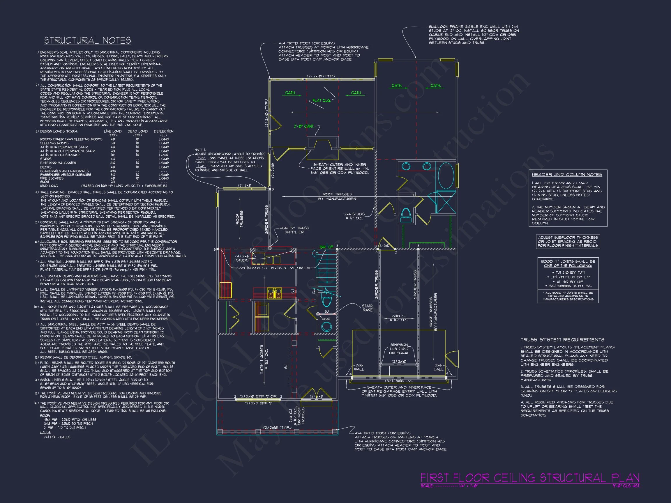 11-1985 HOUSE PLAN - Classic Suburban House Plan with Detailed Floor Blueprints 9 Classic Suburban house Plan with Detailed Floor Blueprints