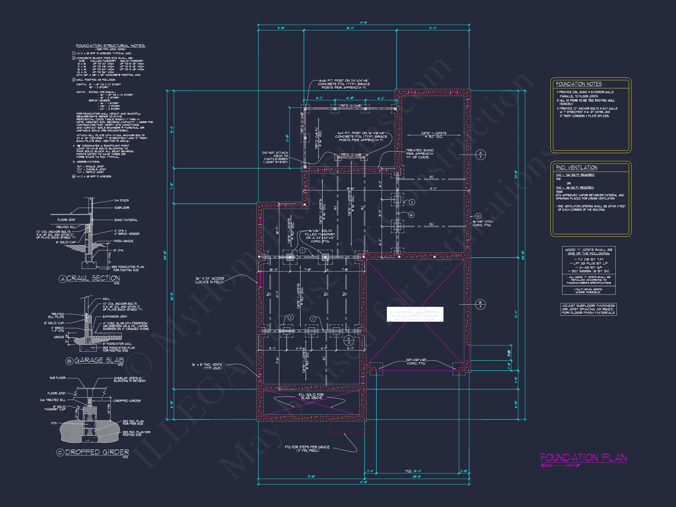 11-1985 HOUSE PLAN - Classic Suburban House Plan with Detailed Floor Blueprints 8 Classic Suburban house Plan with Detailed Floor Blueprints