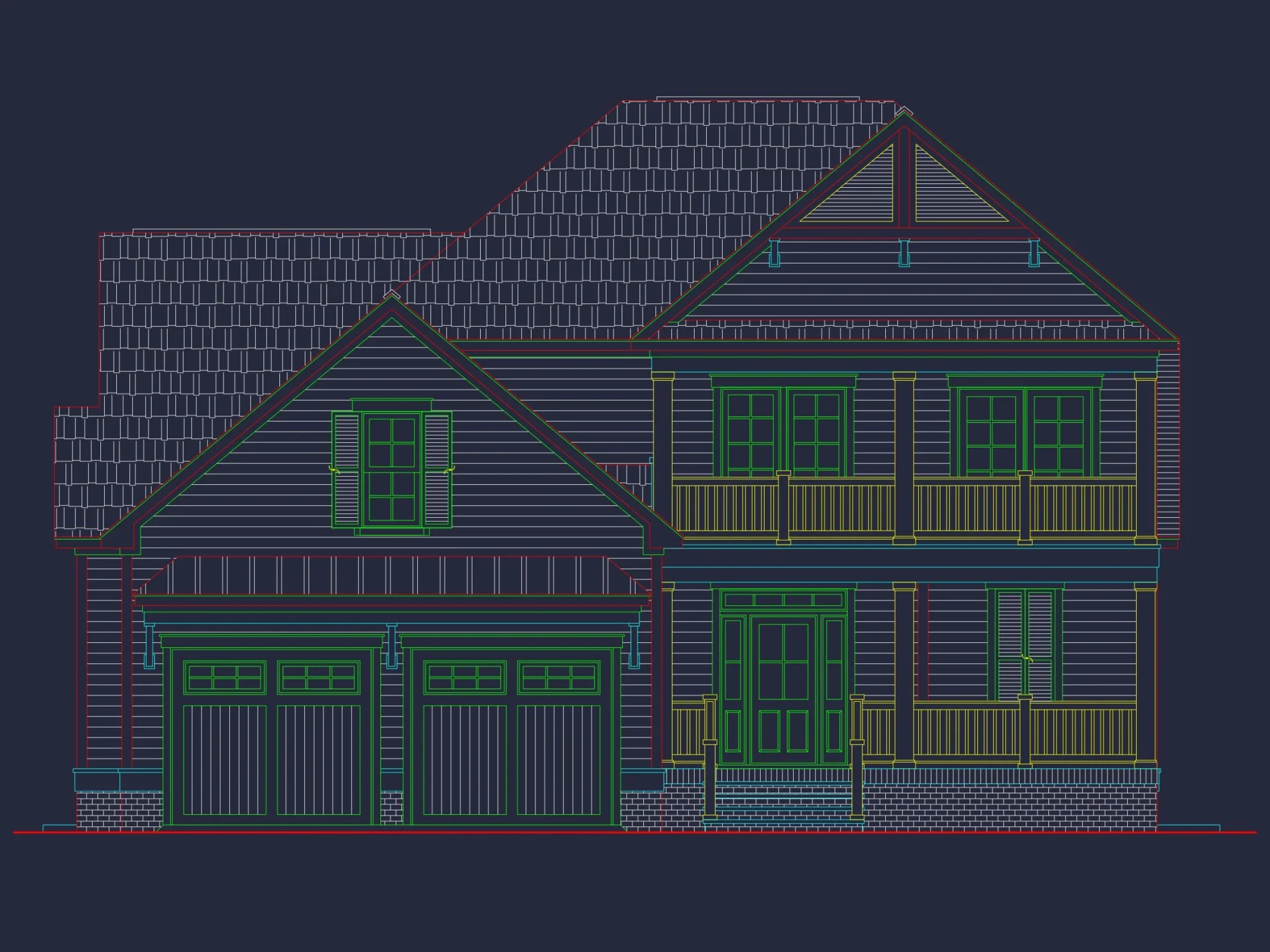 Modern Coastal house Plan with Detailed Architectural Designs