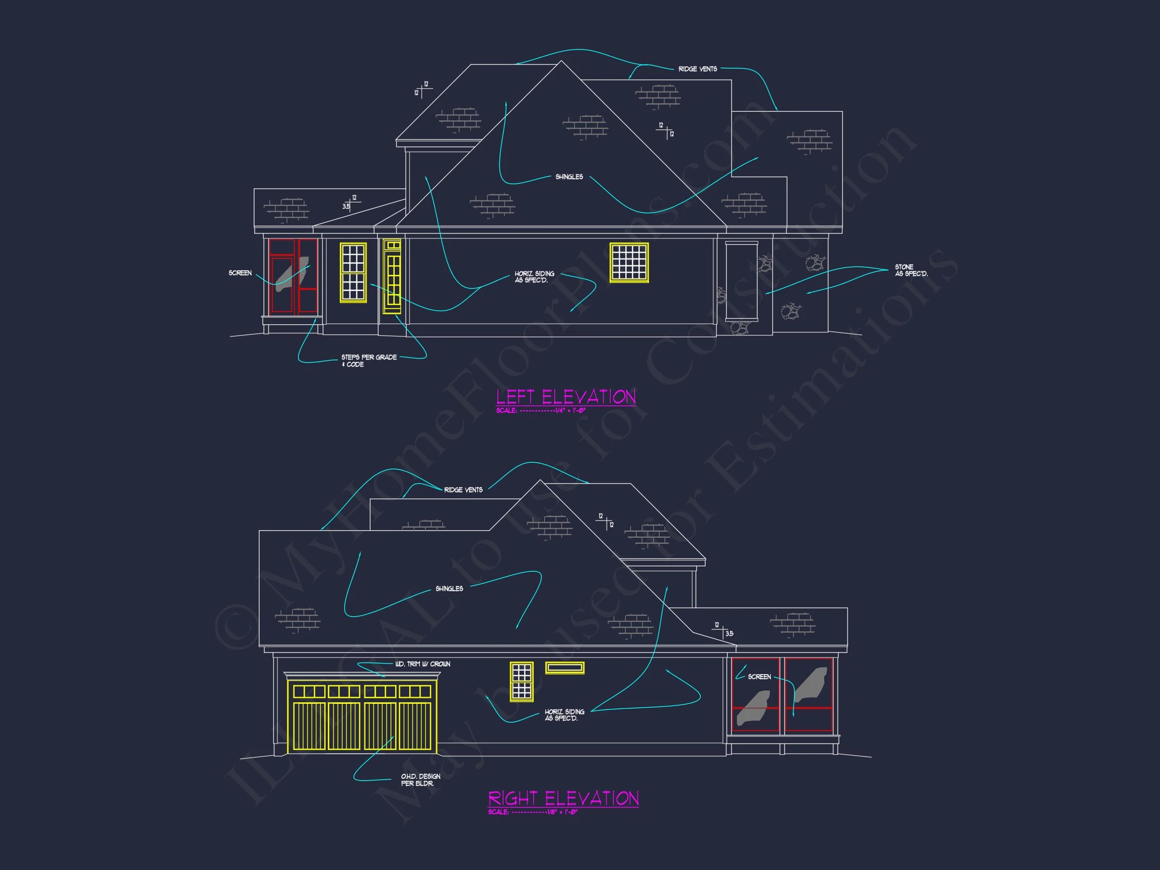 11-1908 HOUSE PLAN - Custom House Plan: Floor Plan, CAD Blueprint & Designs 10 Custom house Plan: Floor Plan, CAD Blueprint & Designs