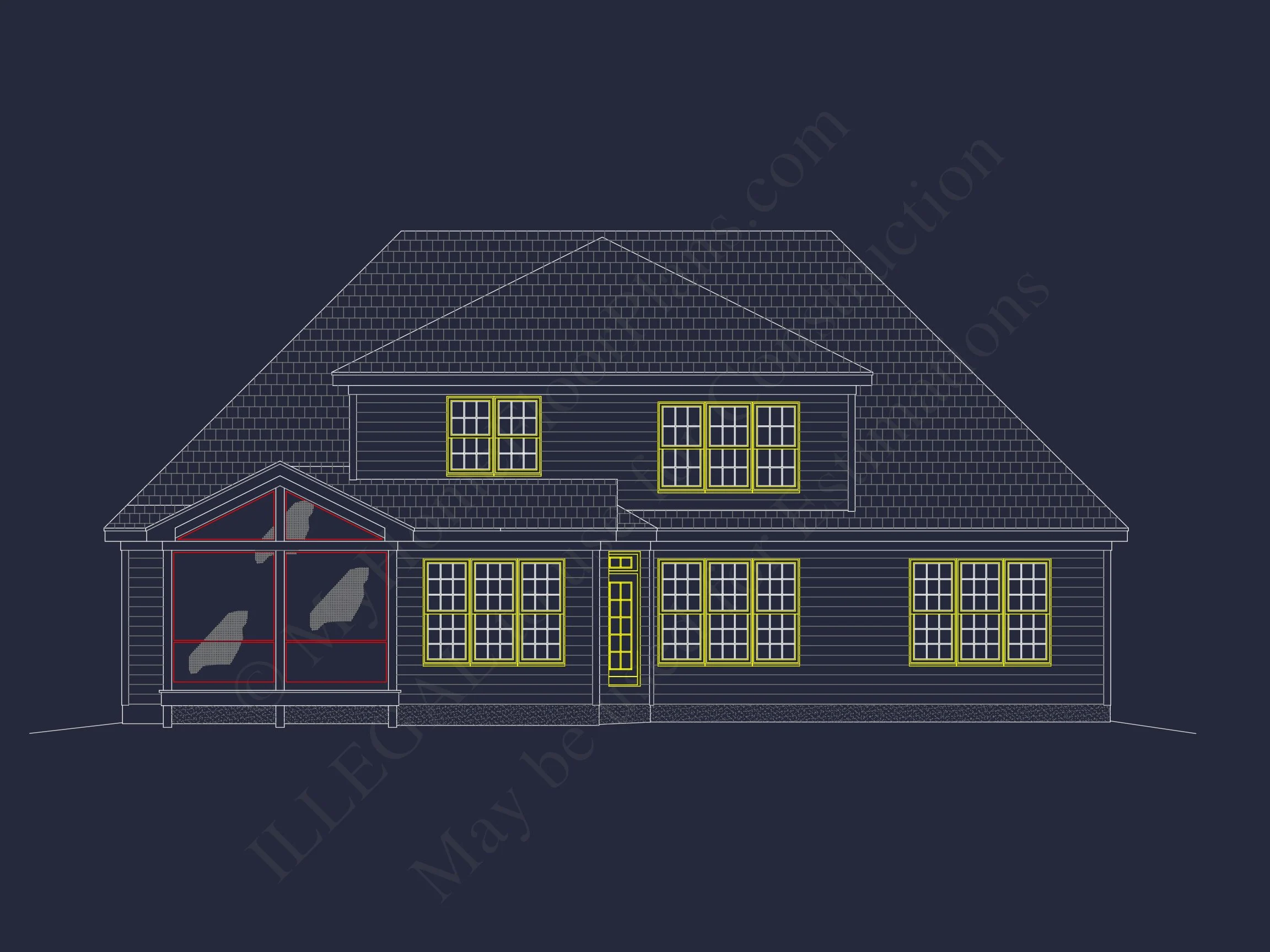 11-1908 HOUSE PLAN - Custom House Plan: Floor Plan, CAD Blueprint & Designs 6 Custom house Plan: Floor Plan, CAD Blueprint & Designs