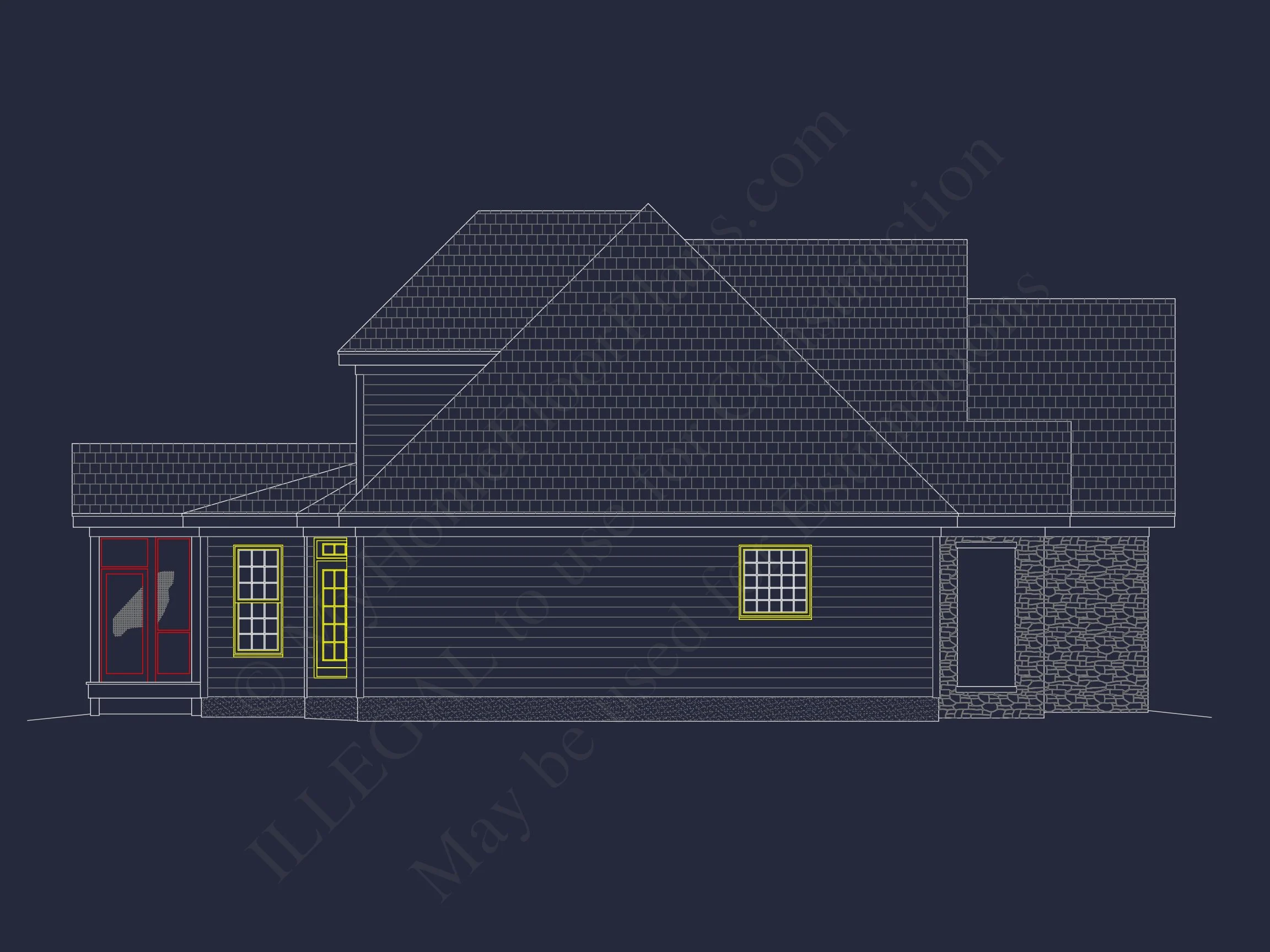 11-1908 HOUSE PLAN - Custom House Plan: Floor Plan, CAD Blueprint & Designs 4 Custom house Plan: Floor Plan, CAD Blueprint & Designs