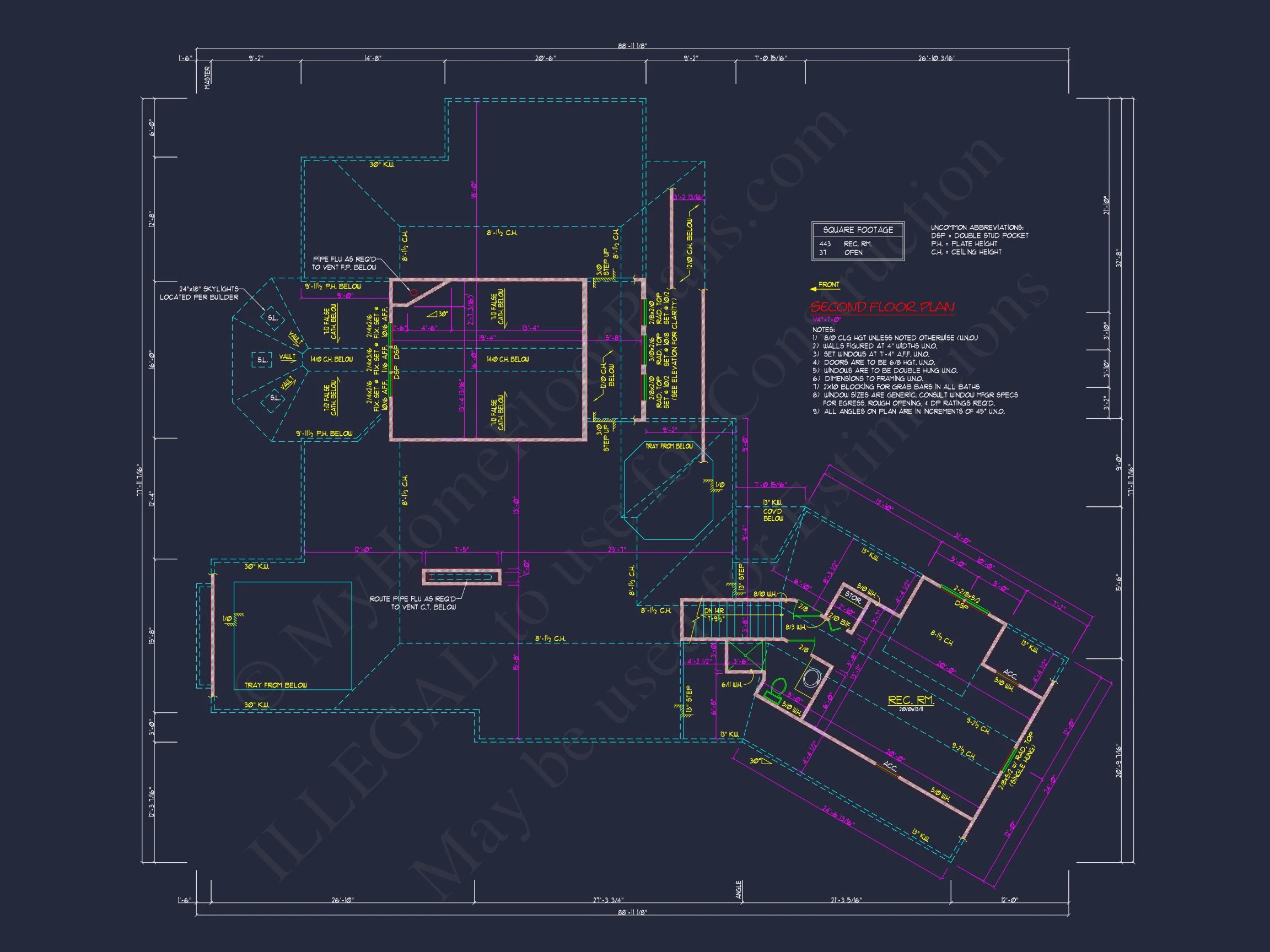 11-1892 HOUSE PLAN - Craftsman House Plan | Floor Plan and CAD Architecture Design 10 Craftsman house Plan