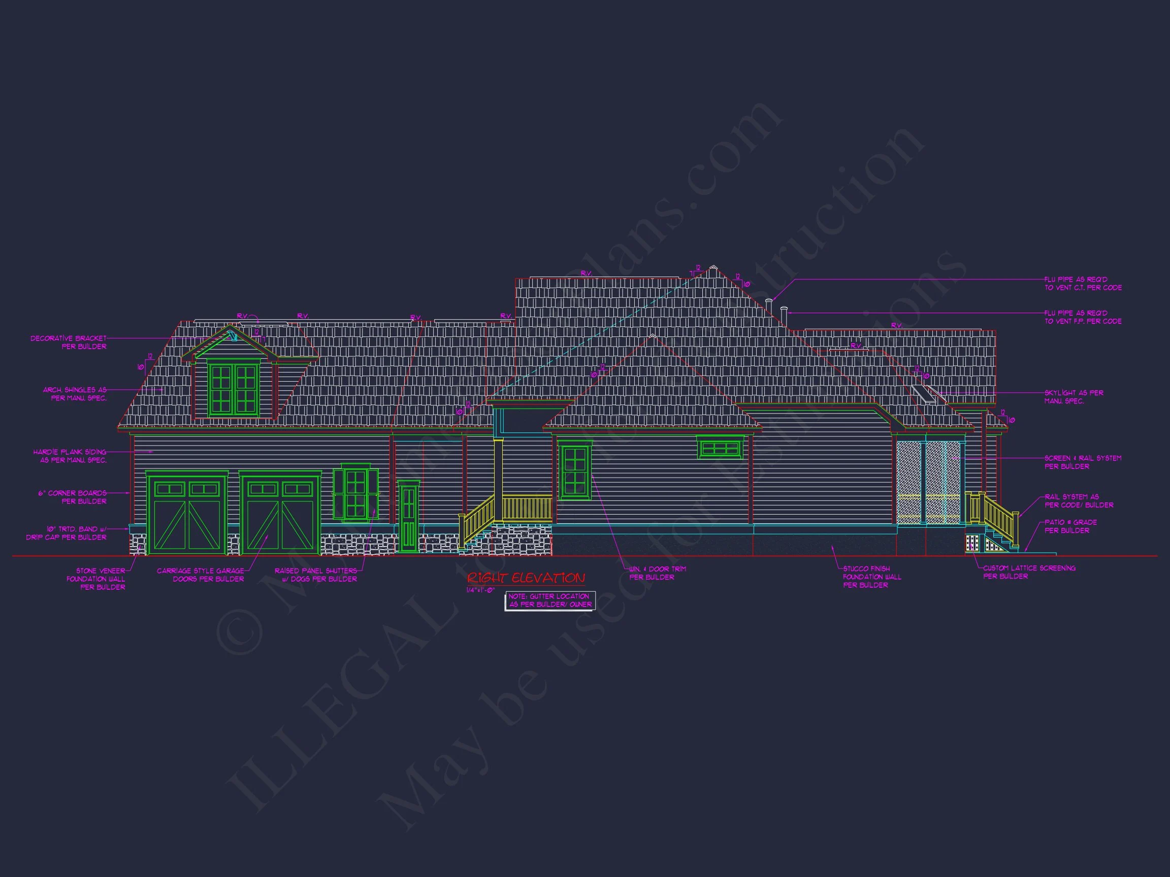 11-1892 HOUSE PLAN - Craftsman House Plan | Floor Plan and CAD Architecture Design 6 Craftsman house Plan
