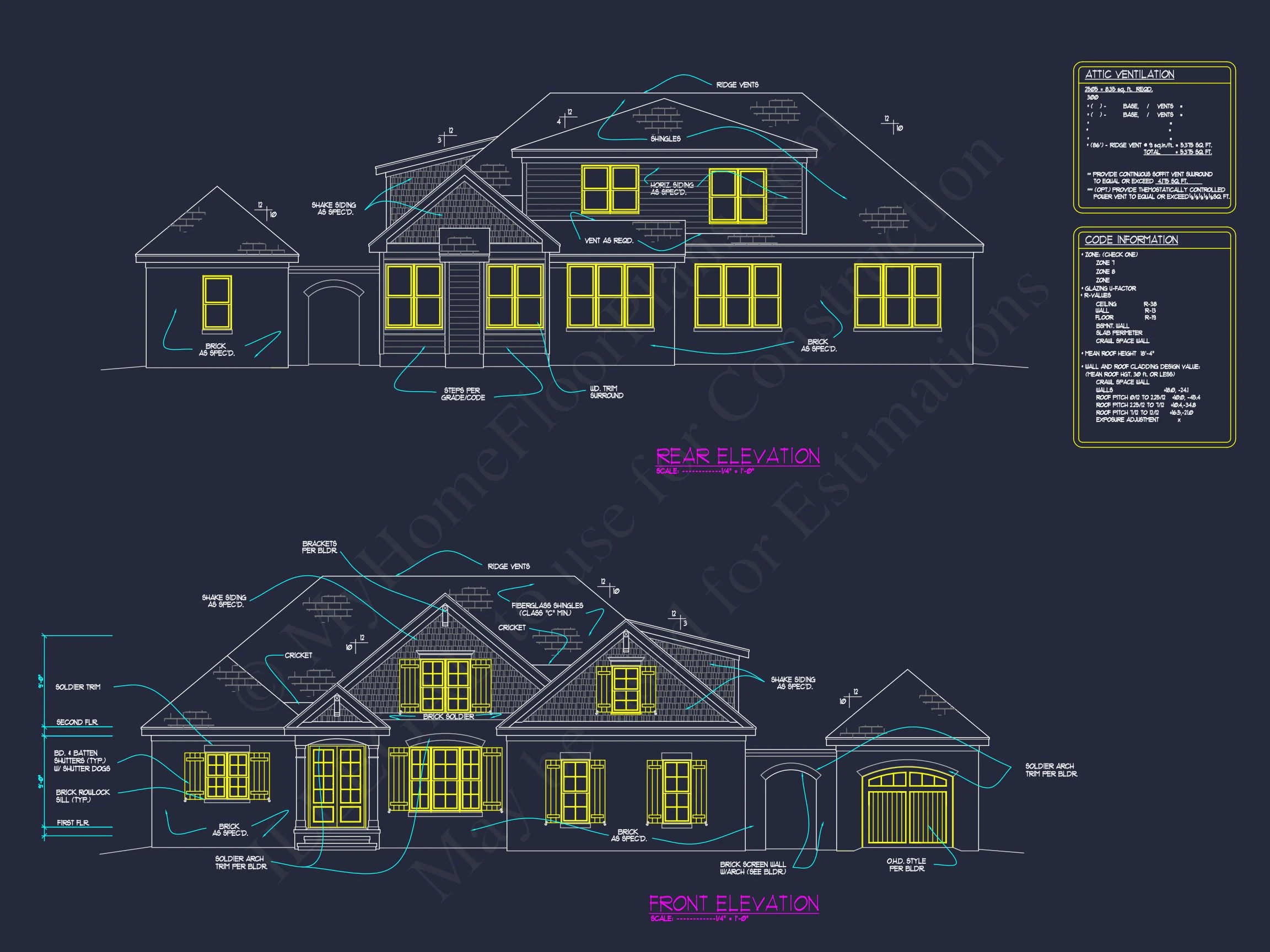 11-1771 HOUSE PLAN - French Country House Plan | Architectural Drafted Designs 3 French Country house Plan