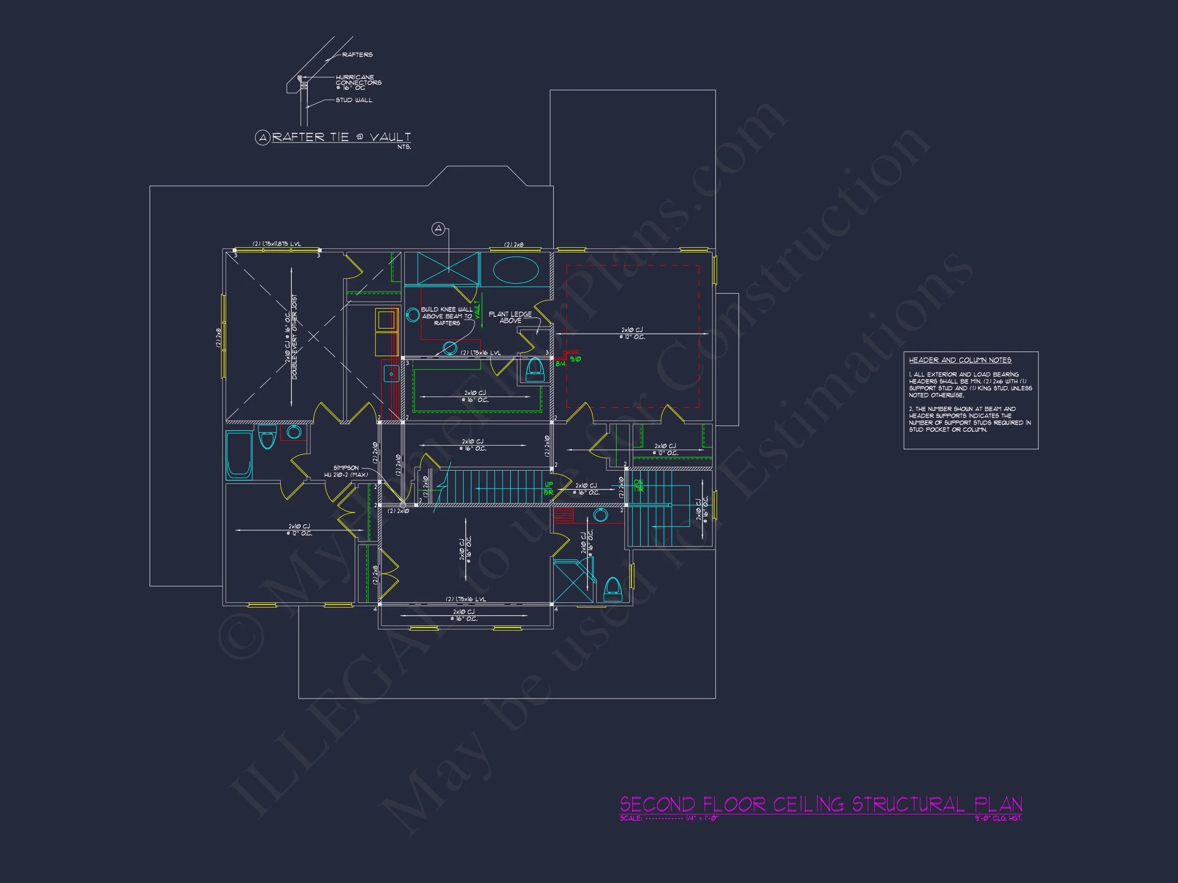 11-1752 HOUSE PLAN - Elegant 2-Story Colonial House Plan with Blueprint CAD Designs 21 Elegant 2-Story Colonial house Plan with Blueprint CAD Designs