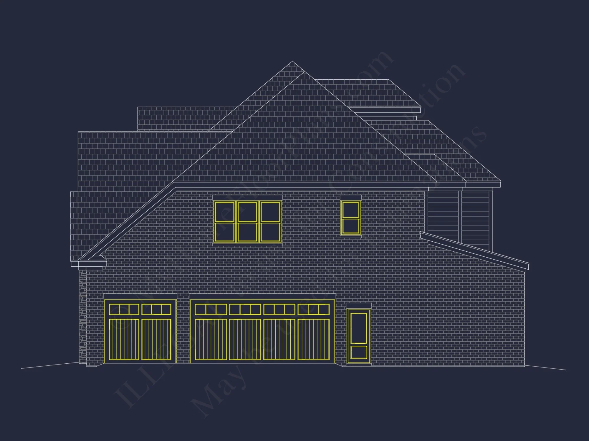 Elegant house Design: CAD Floor Plan and Architecture Blueprint