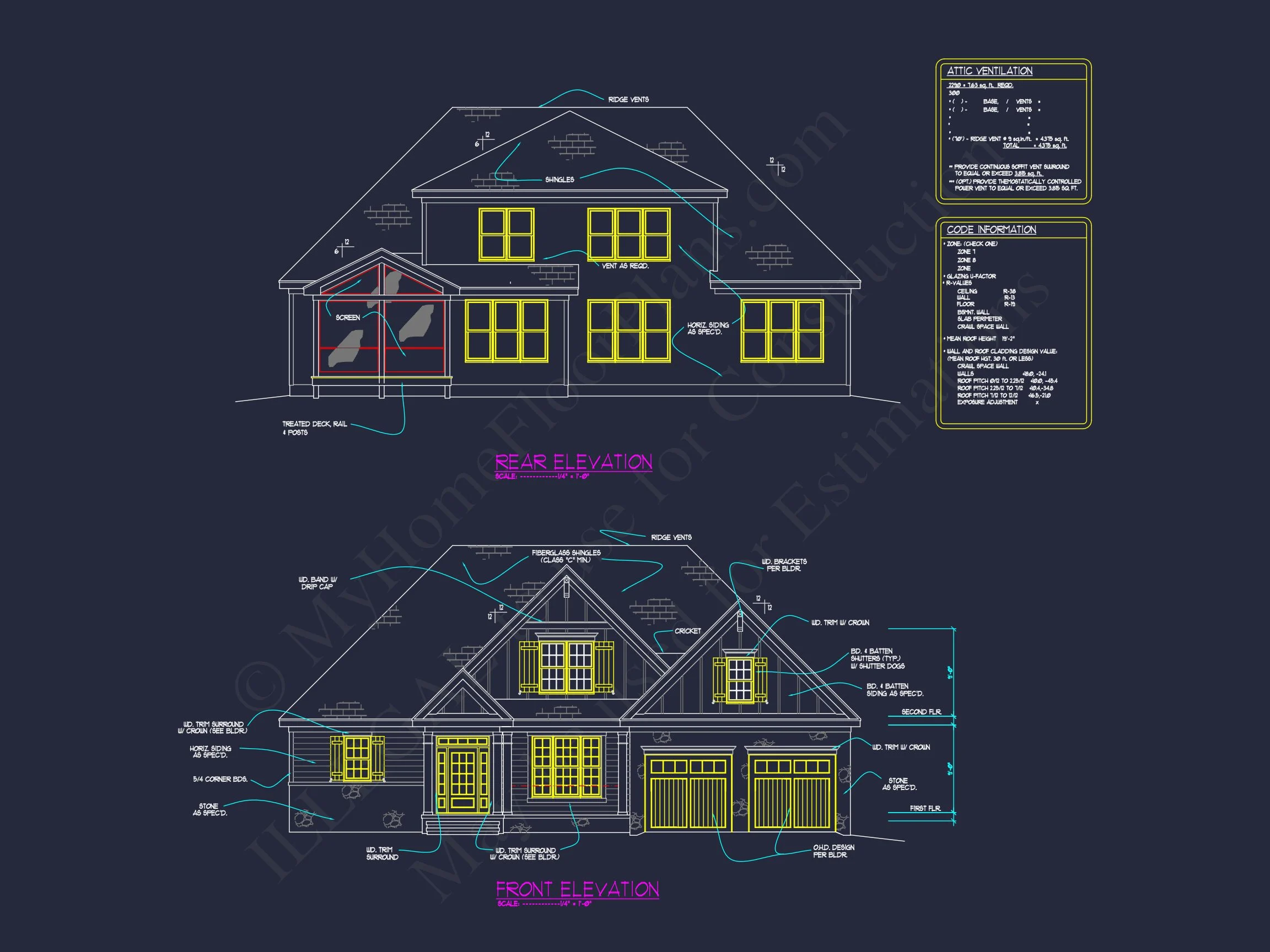 11-1692 HOUSE PLAN - Craftsman House Floor Plan: Elegant 2-Story CAD Designs 9 Craftsman house Floor Plan: Elegant 2-Story CAD Designs