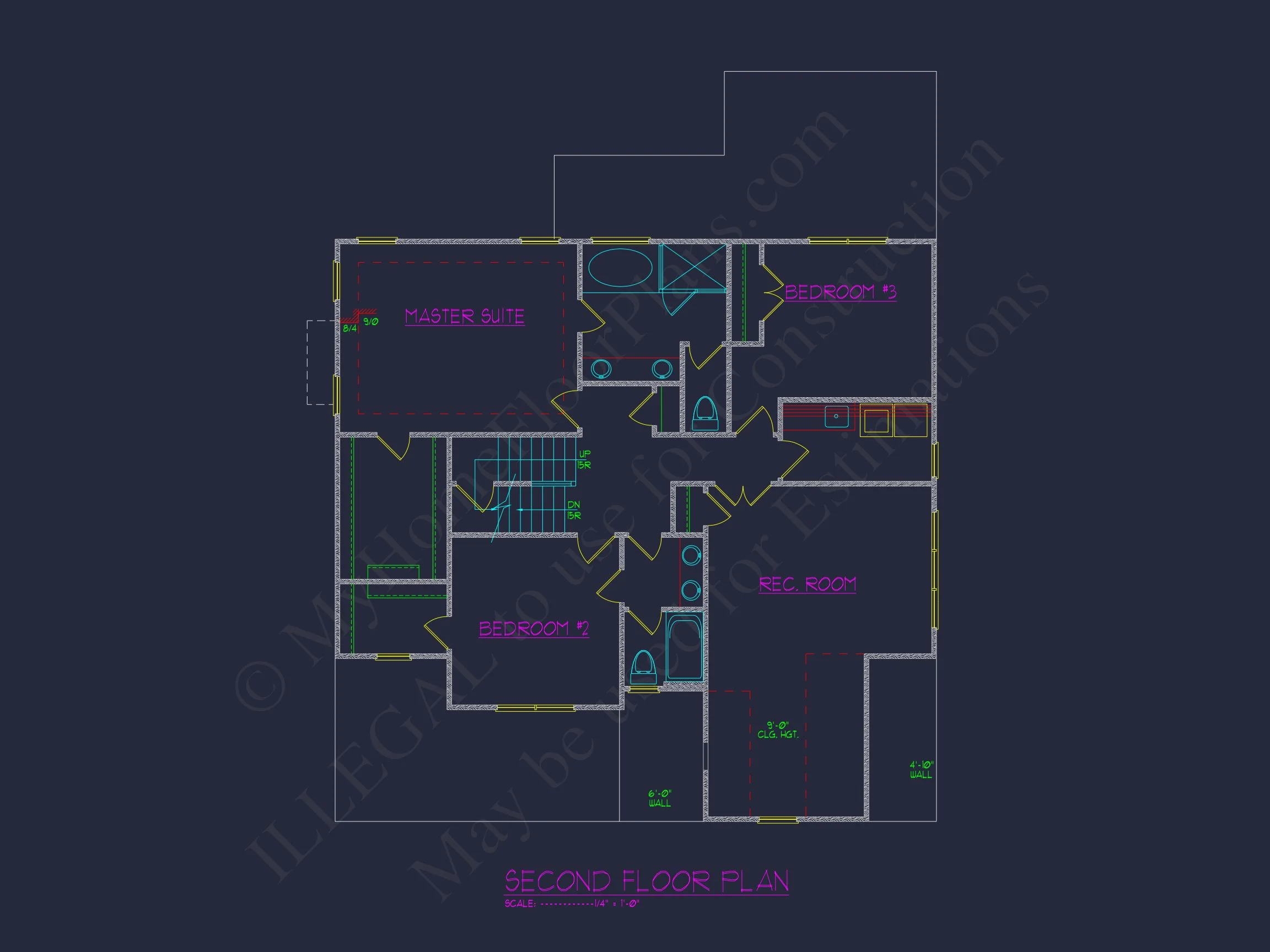 11-1673 HOUSE PLAN - Elegant 3-Story Craftsman House Plan with Detailed CAD Designs 6 Elegant 3-Story Craftsman house Plan with Detailed CAD Designs