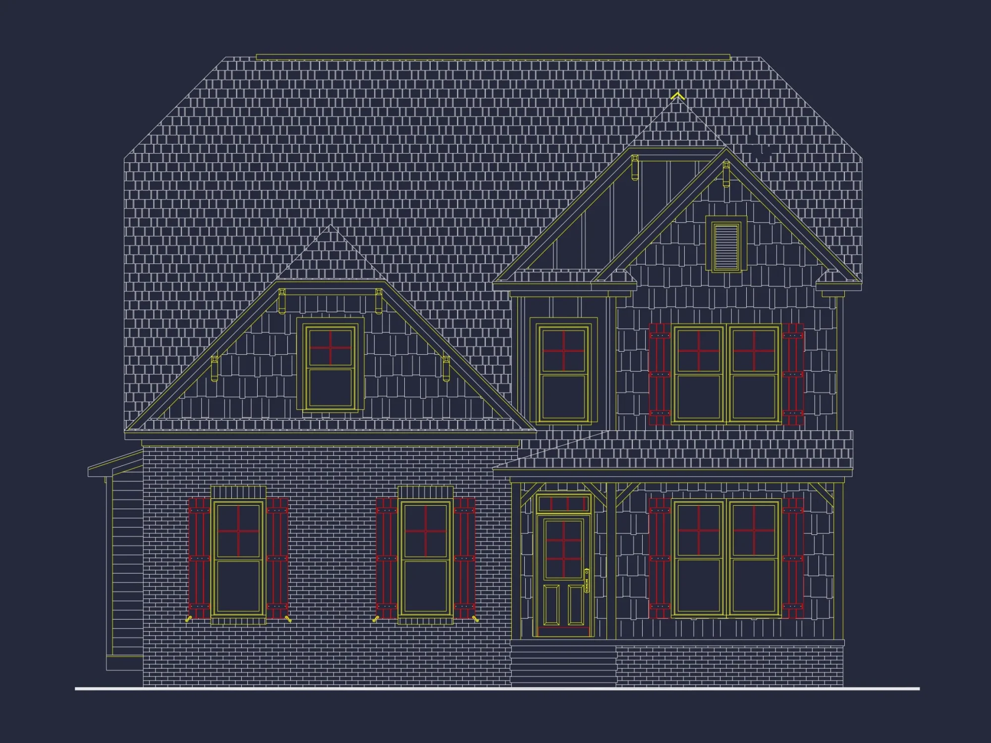 Craft your dream house plan with this CAD-designed architectural blueprint!