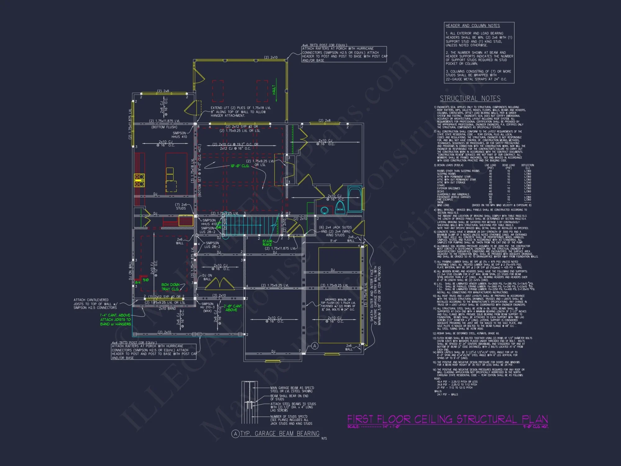 Craftsman house Plan with Detailed Floor Plan and CAD Designs