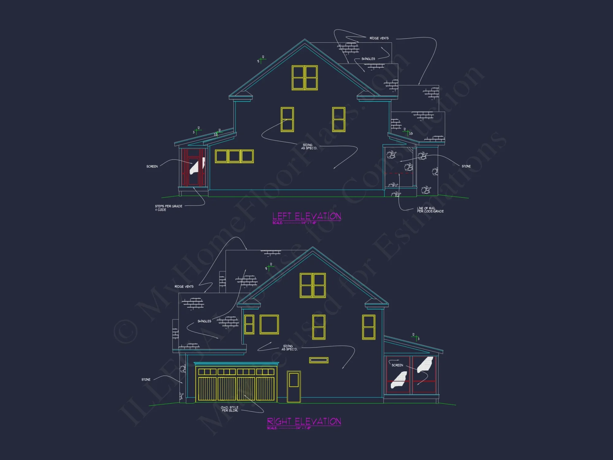 Craftsman house Plan with Detailed Floor Plan and CAD Designs