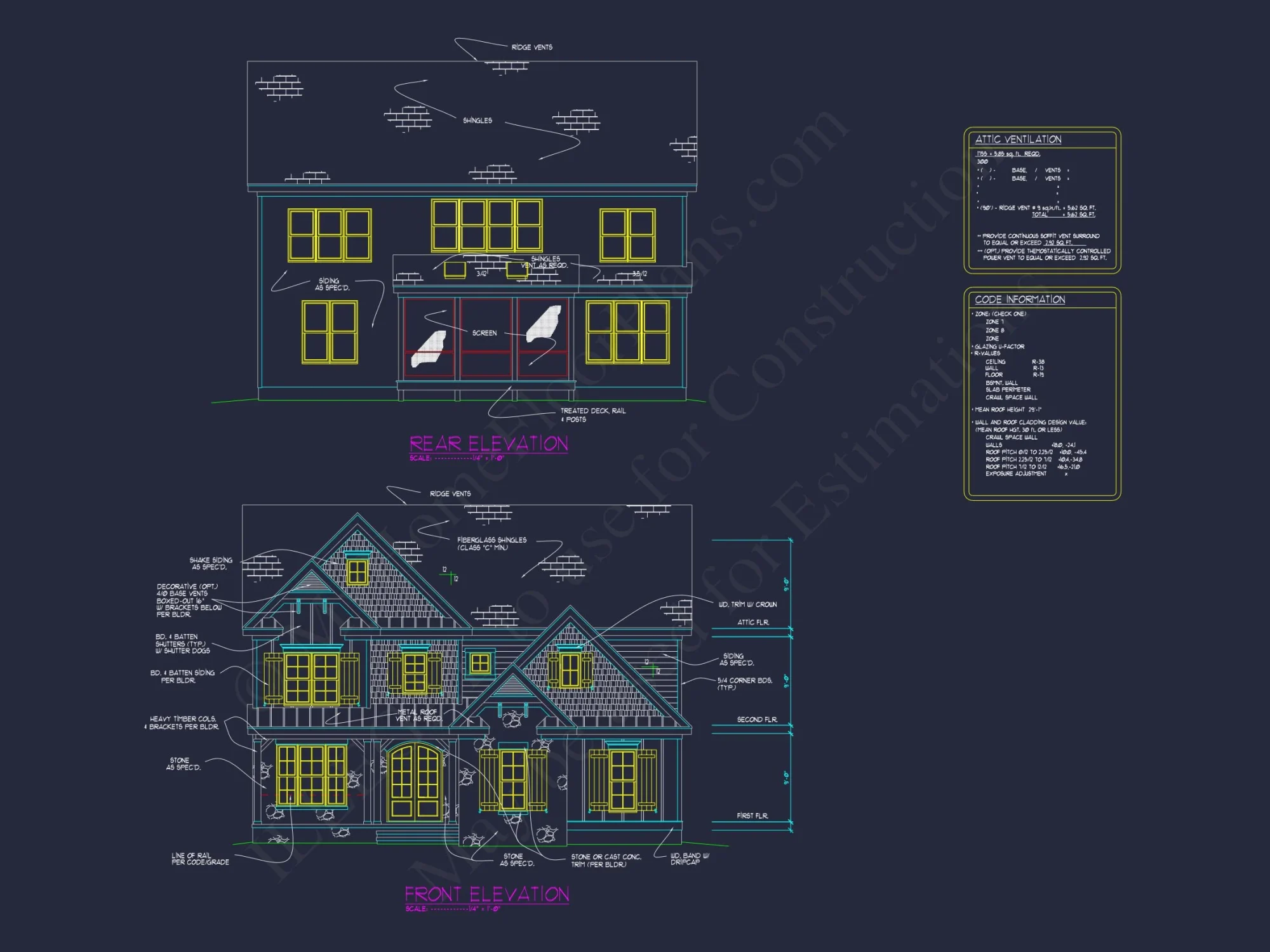 Craftsman house Plan with Detailed Floor Plan and CAD Designs