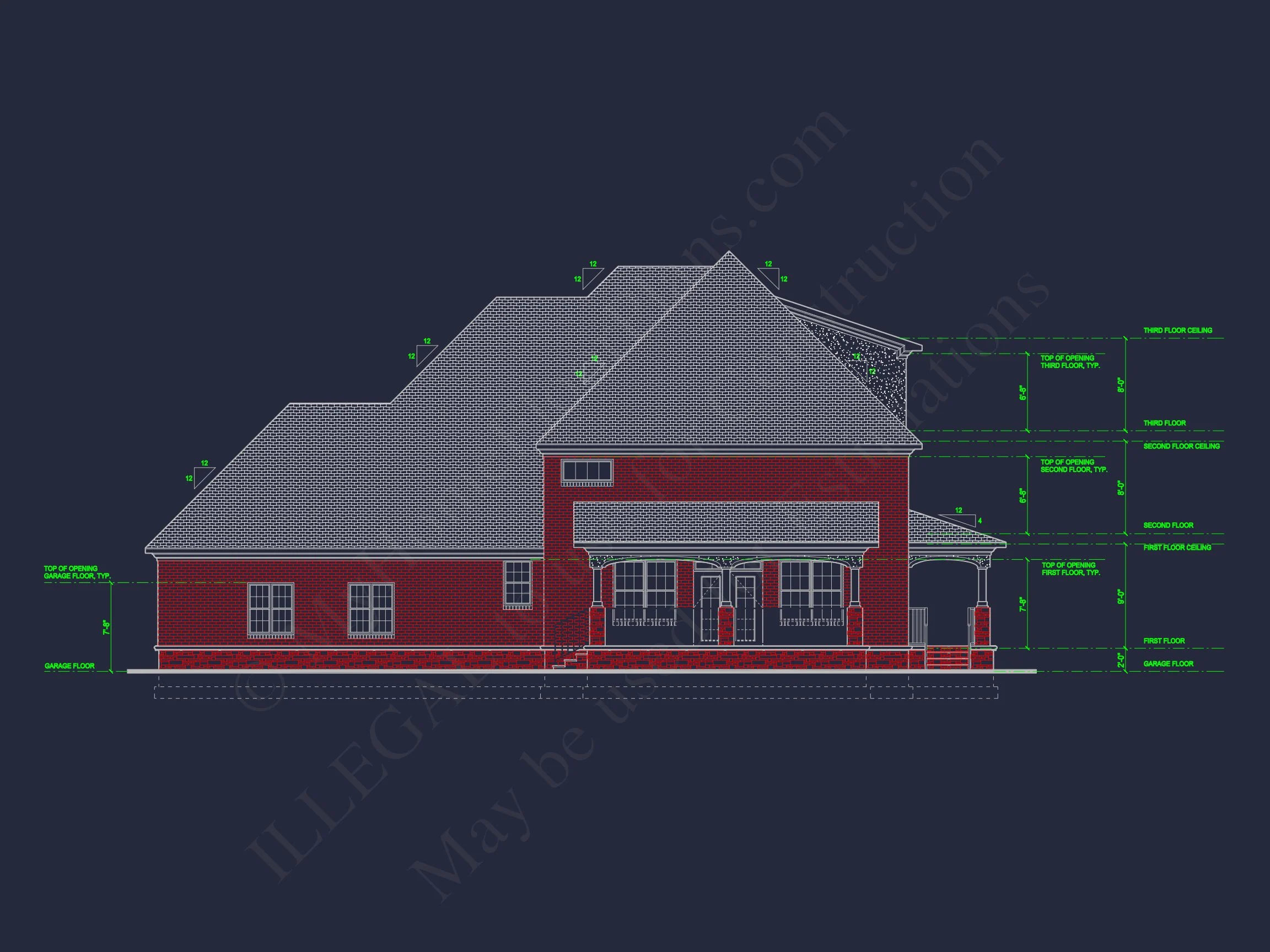 11-1510 HOUSE PLAN - Elegant Traditional House Plan with Spacious Layout and CAD Designs 26 Elegant Traditional house Plan with Spacious Layout and CAD Designs