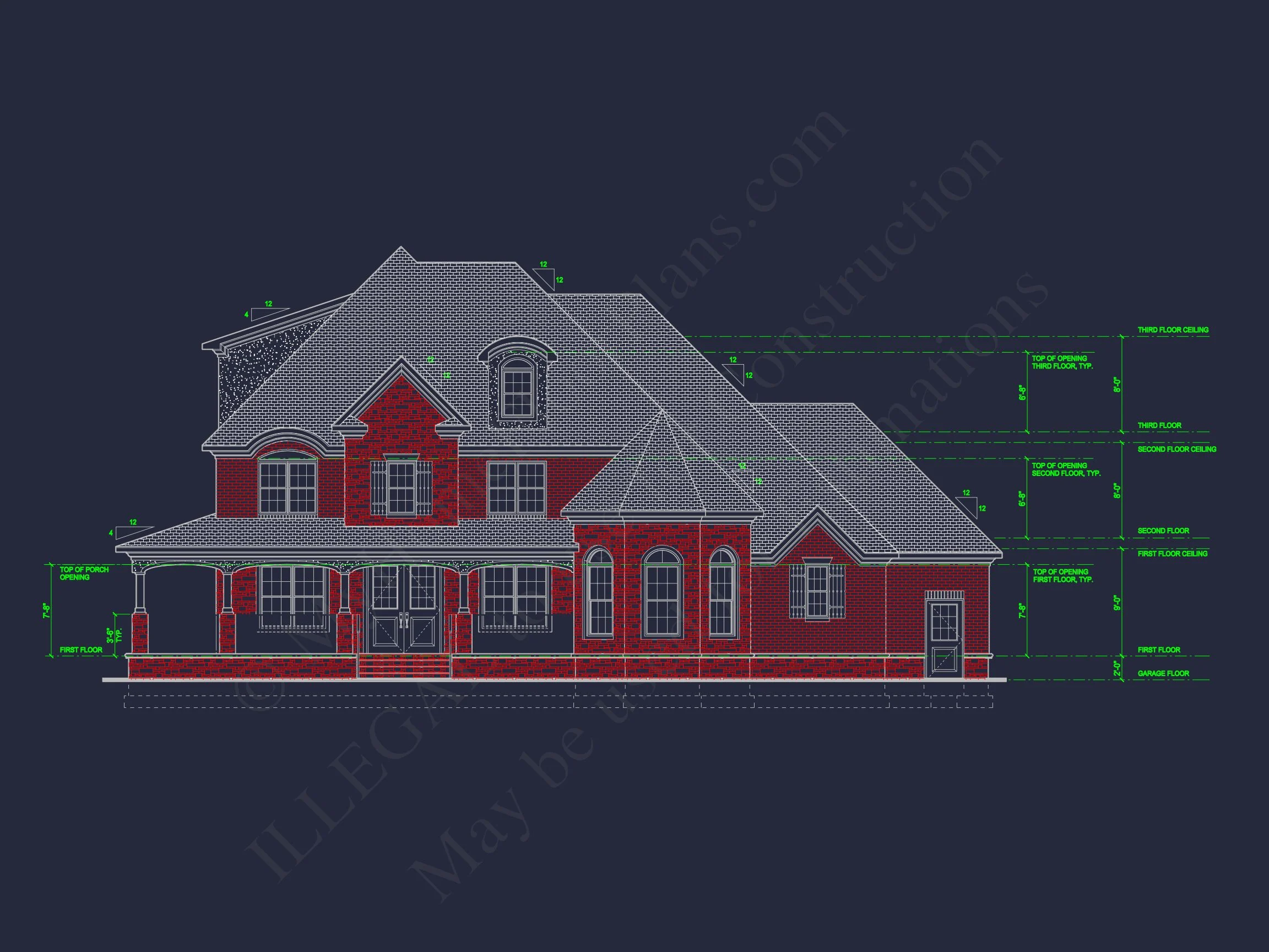 11-1510 HOUSE PLAN - Elegant Traditional House Plan with Spacious Layout and CAD Designs 25 Elegant Traditional house Plan with Spacious Layout and CAD Designs