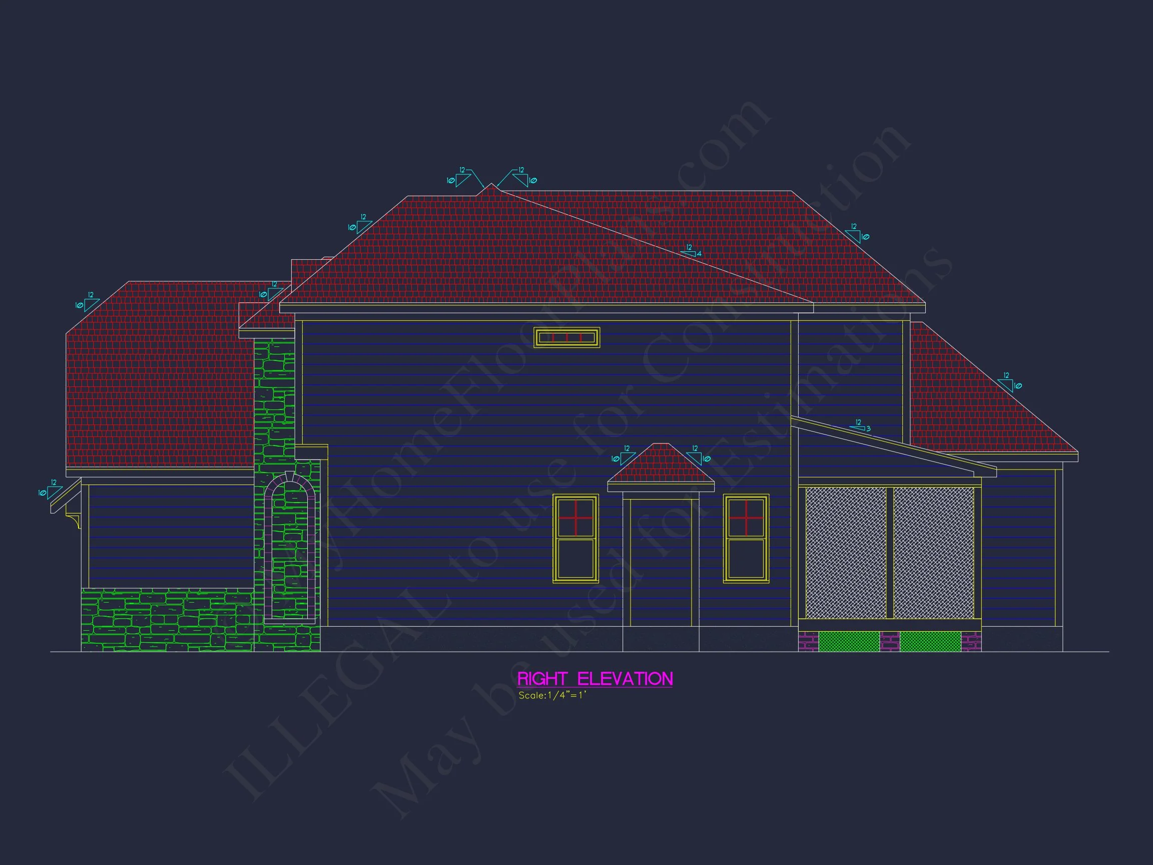 11-1467 HOUSE PLAN - Traditional Craftsman House Floor Plan Design with CAD Blueprints 7 Traditional Craftsman house Floor Plan Design with CAD Blueprints