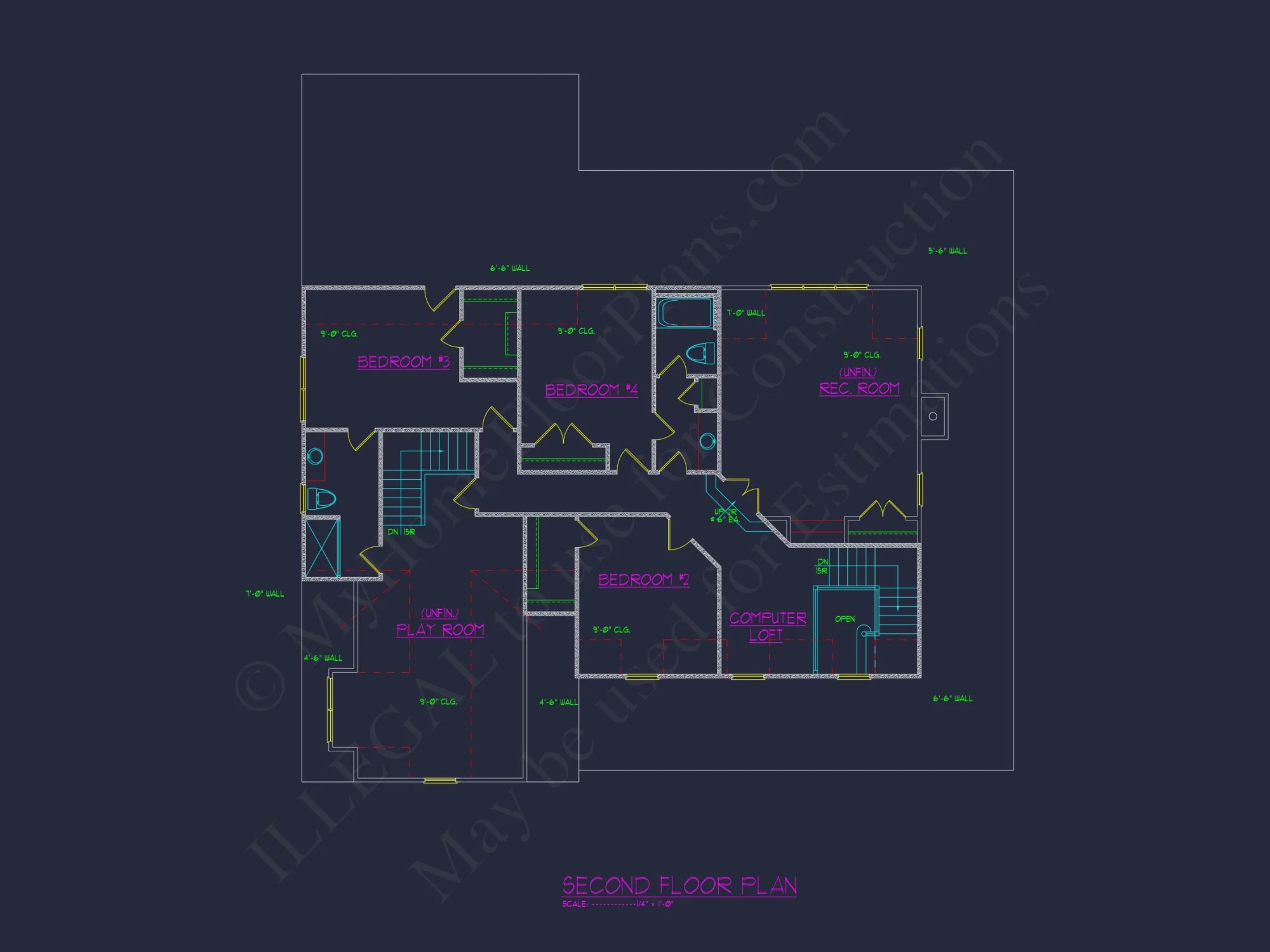 Colonial Farmhouse house Plan with 2 Floors & 4 Bedrooms