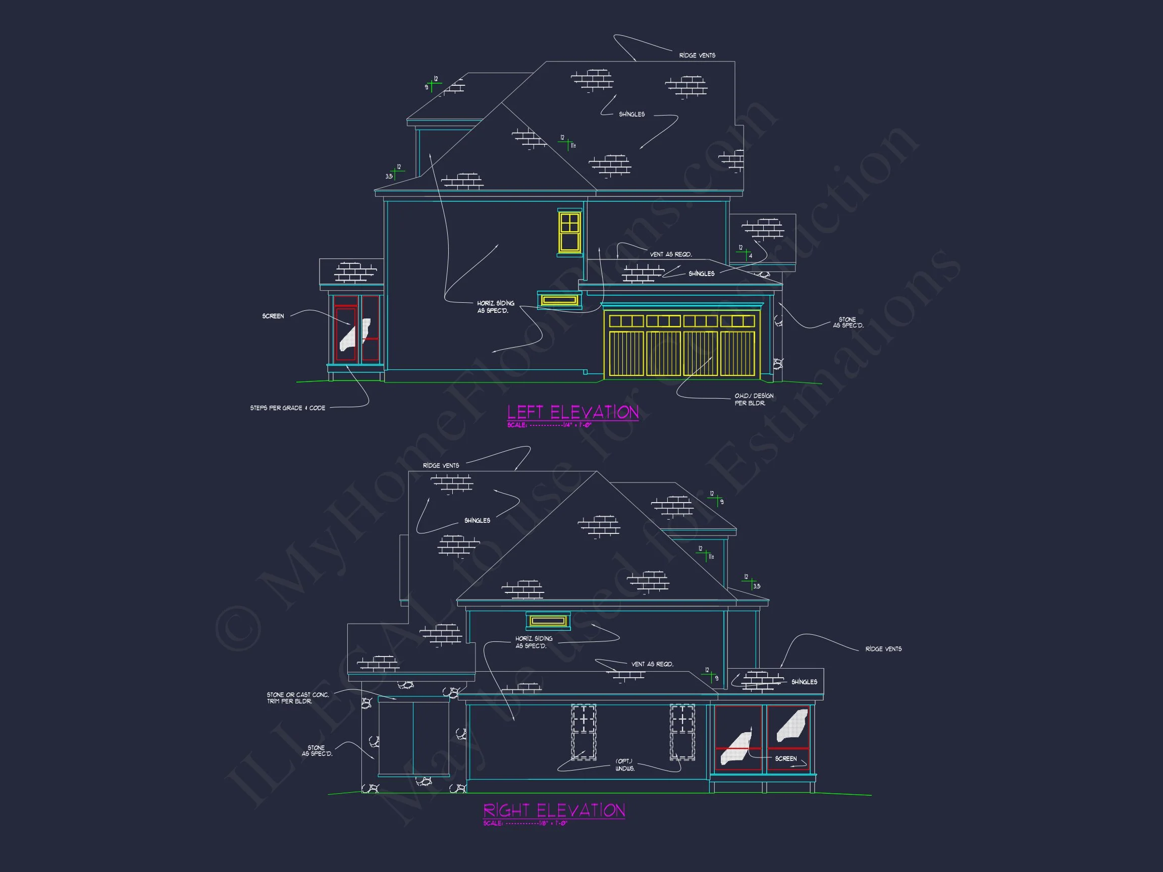 11-1446 HOUSE PLAN - Custom House Floor Plan with CAD Blueprints and Craftsman Design 4 Custom house Floor Plan with CAD Blueprints and Craftsman Design