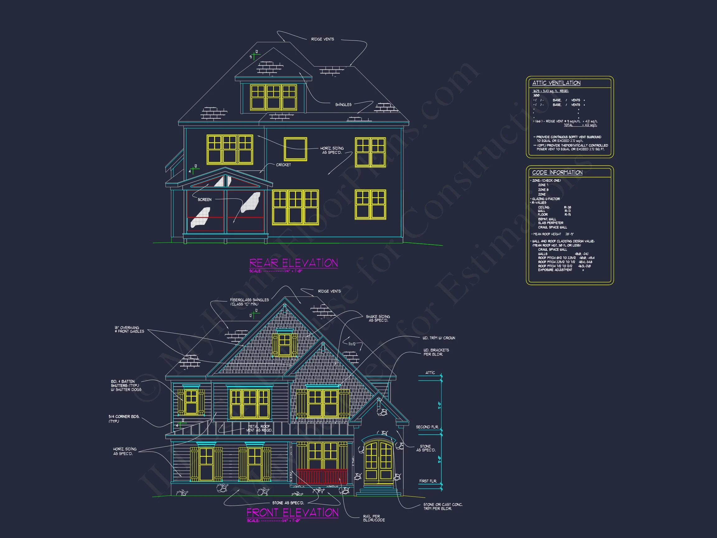 11-1446 HOUSE PLAN - Custom House Floor Plan with CAD Blueprints and Craftsman Design 3 Custom house Floor Plan with CAD Blueprints and Craftsman Design