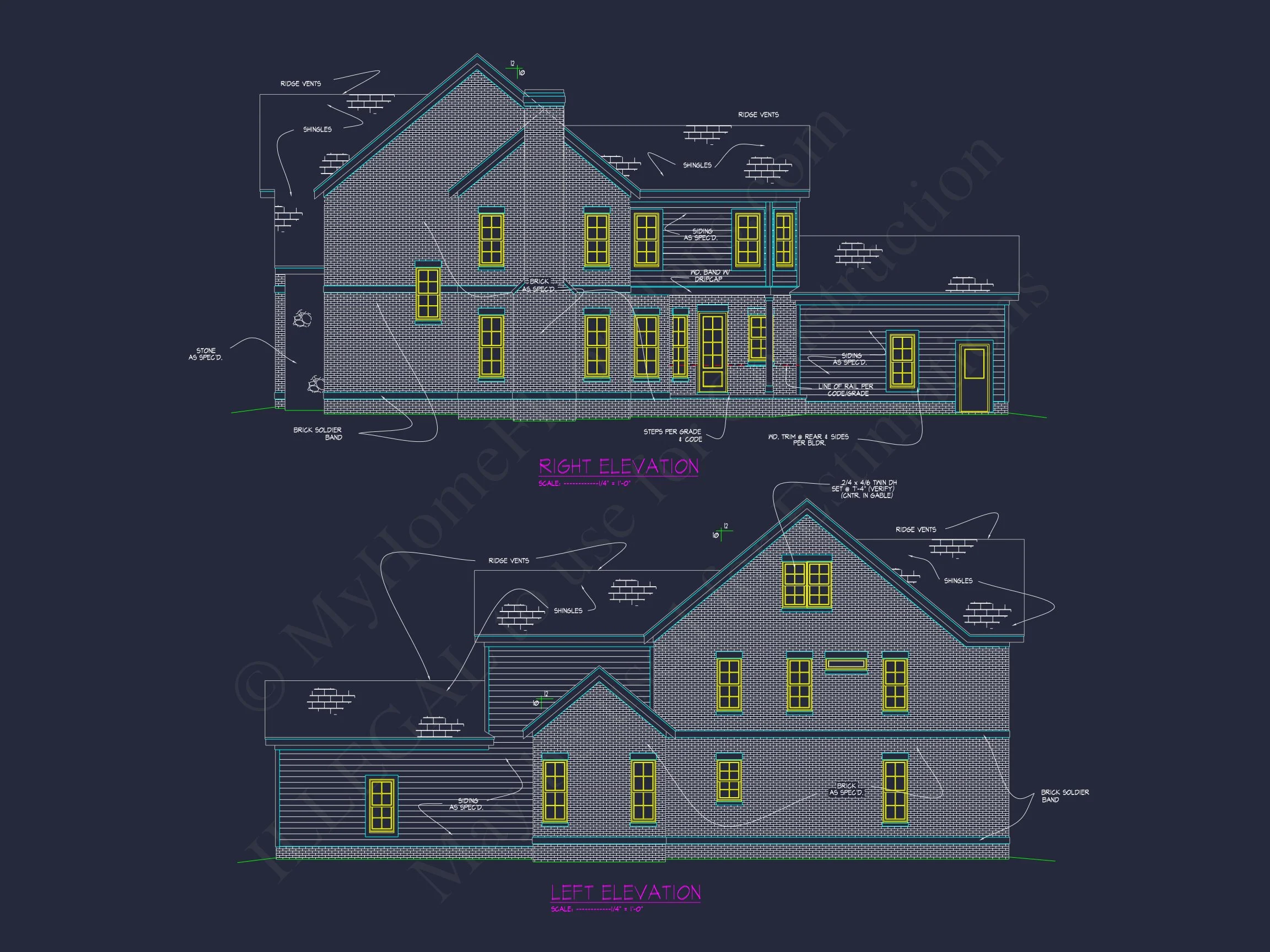 11-1356 HOUSE PLAN - Elegant Tudor House Design with CAD Floor Plans & Blueprints 4 Elegant Tudor house Design with CAD Floor Plans & Blueprints