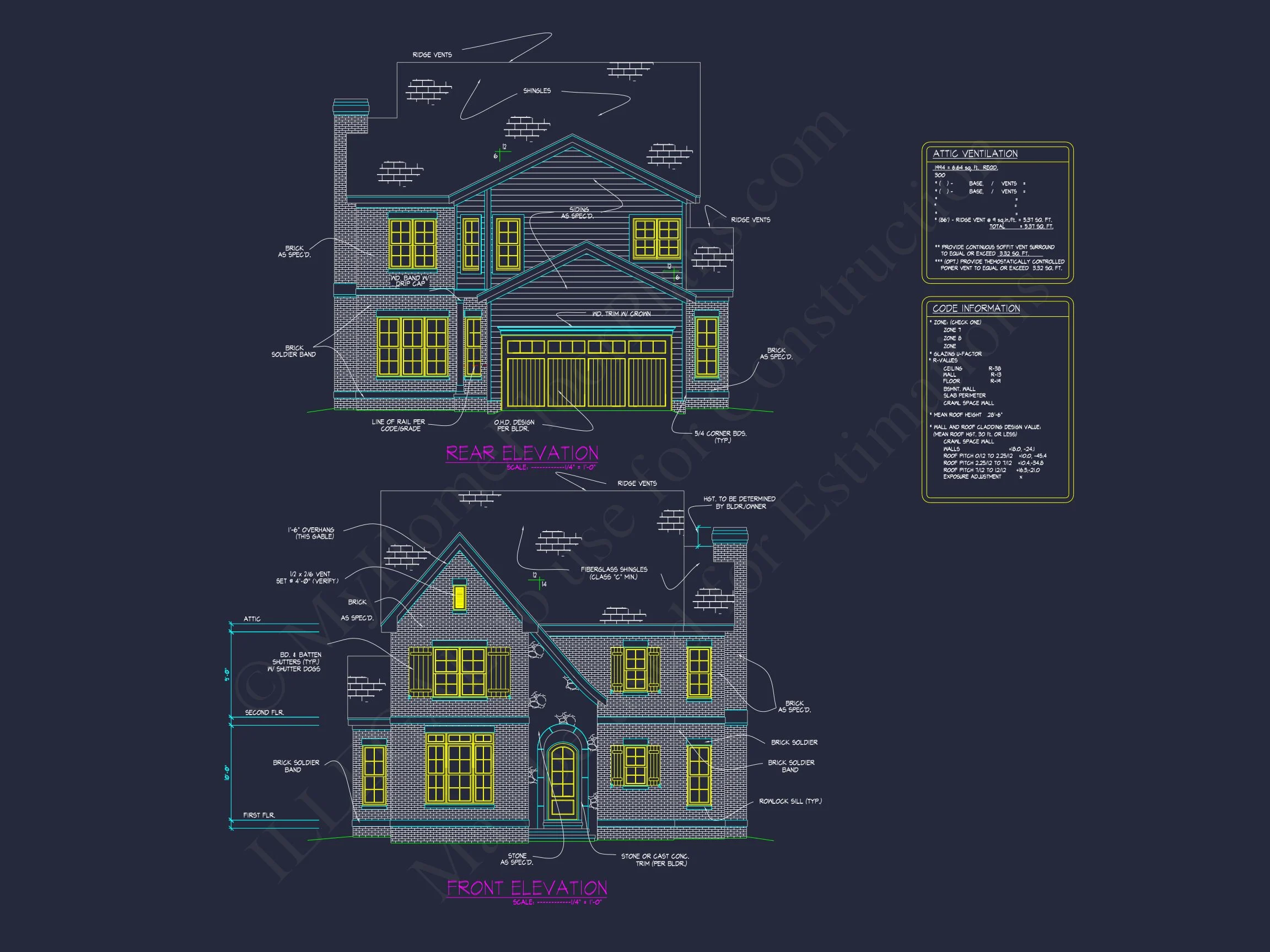 11-1356 HOUSE PLAN - Elegant Tudor House Design with CAD Floor Plans & Blueprints 3 Elegant Tudor house Design with CAD Floor Plans & Blueprints