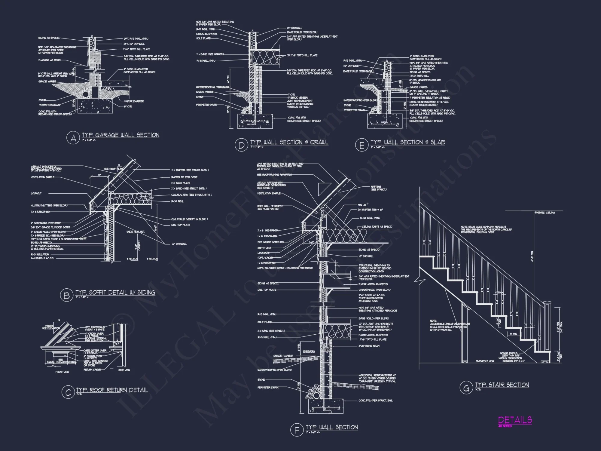 Modern house Plan with Open Layout, CAD Blueprint Designs