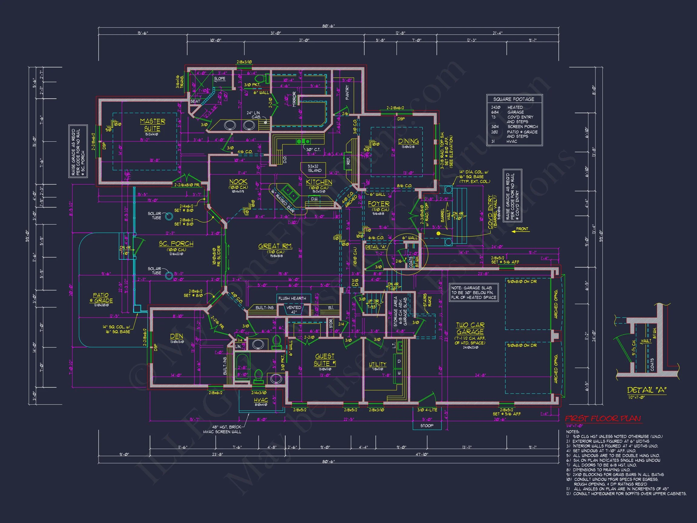 11-1241 HOUSE PLAN - Modern Suburban House Plan with Blueprint and CAD Designs 9 Modern Suburban house Plan with Blueprint and CAD Designs