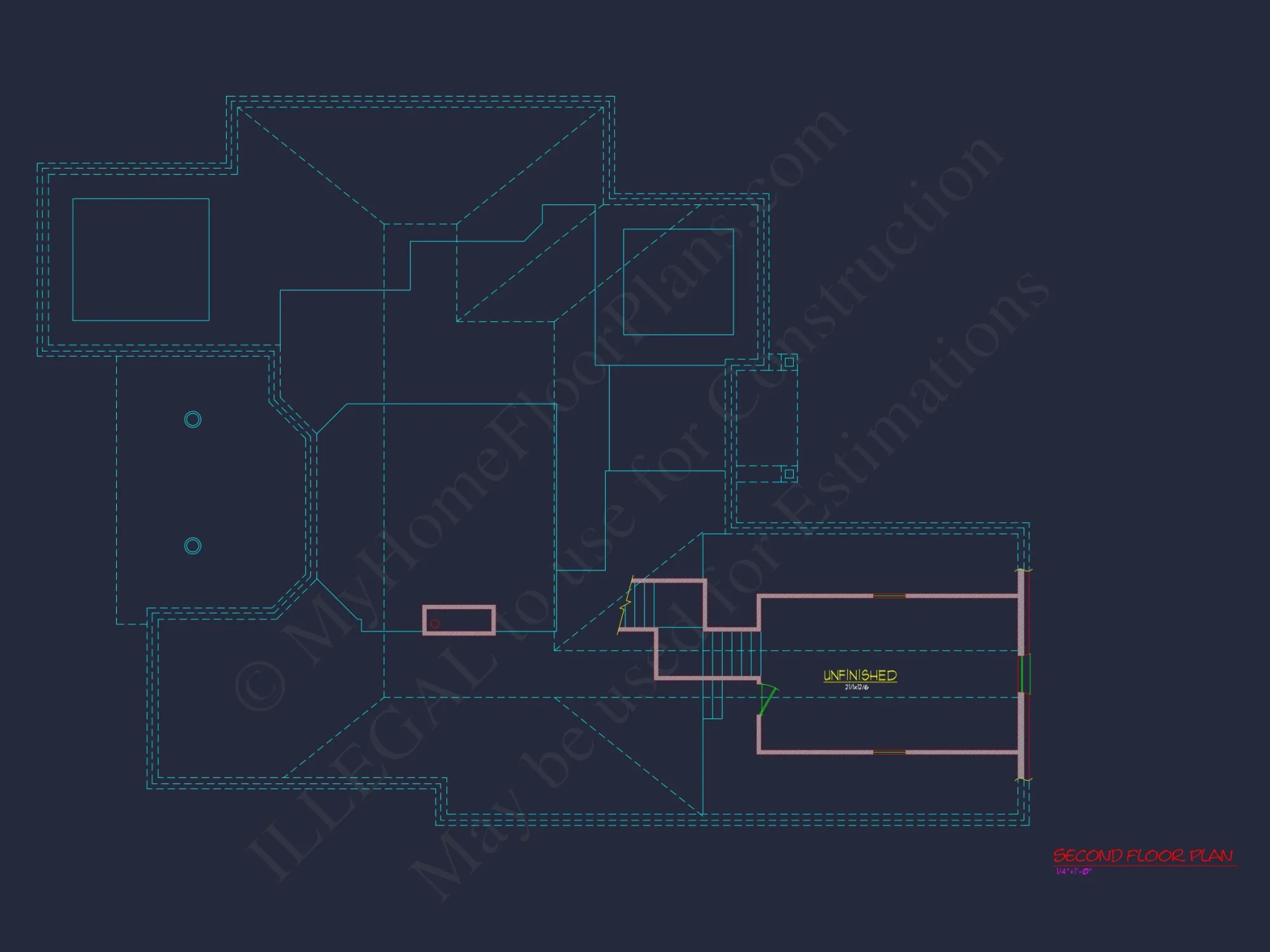 Modern Suburban house Plan with Blueprint and CAD Designs