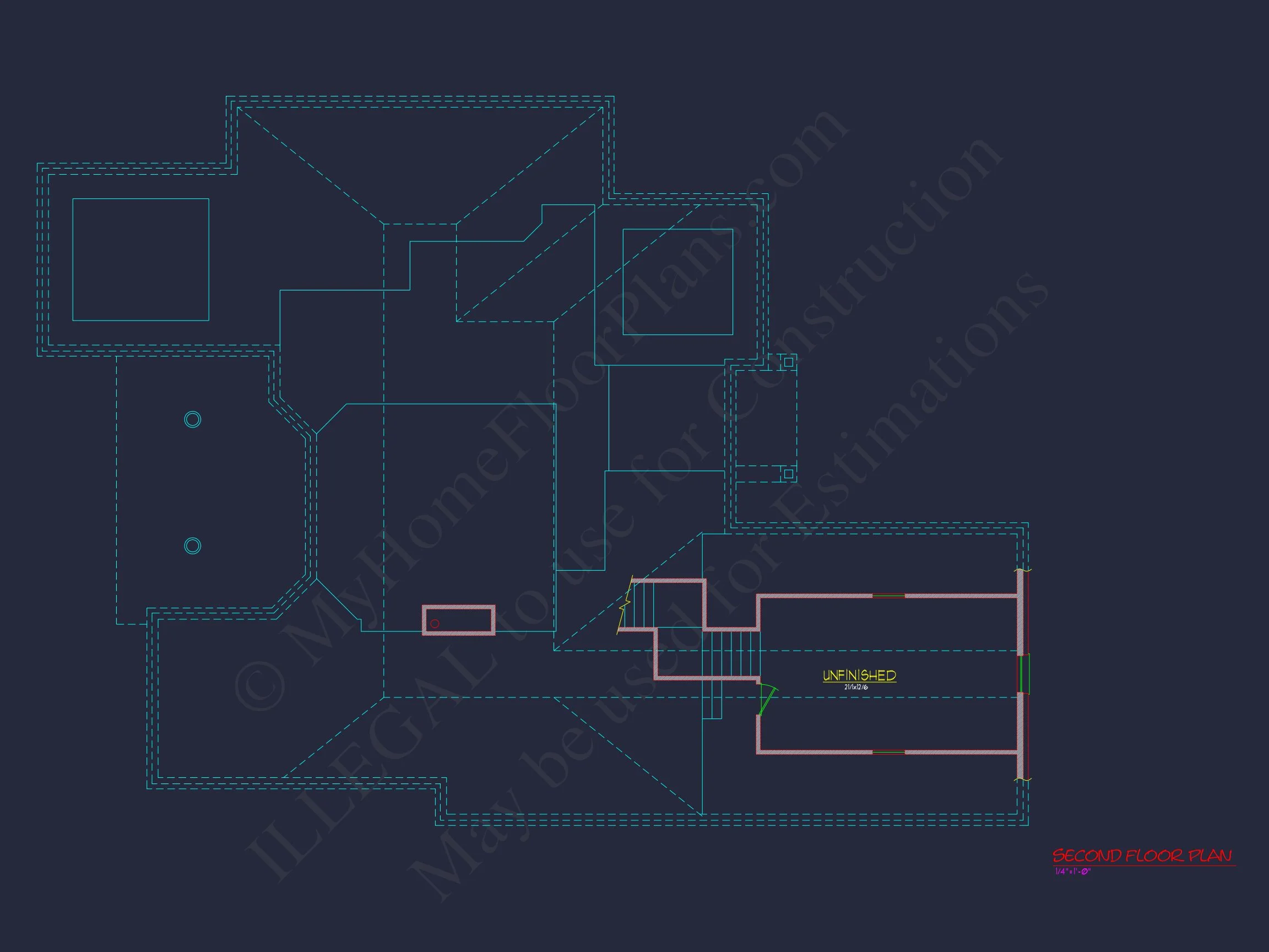 11-1241 HOUSE PLAN - Modern Suburban House Plan with Blueprint and CAD Designs 8 Modern Suburban house Plan with Blueprint and CAD Designs