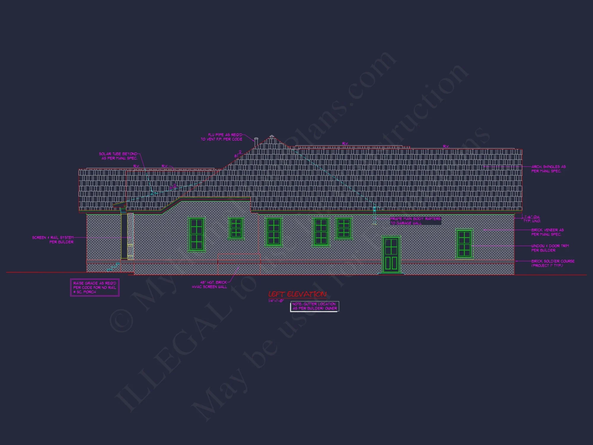 Modern Suburban house Plan with Blueprint and CAD Designs