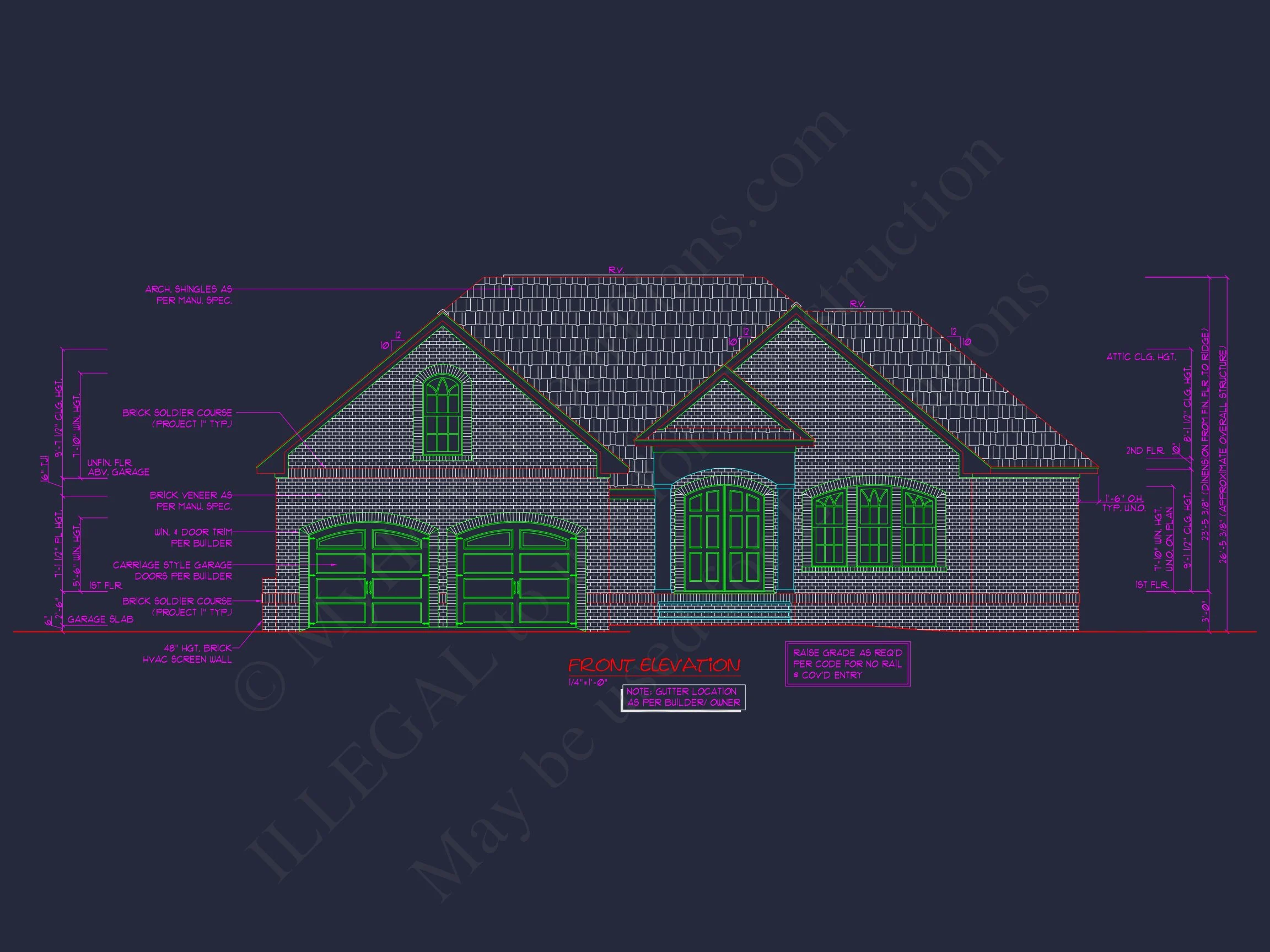 11-1241 HOUSE PLAN - Modern Suburban House Plan with Blueprint and CAD Designs 3 Modern Suburban house Plan with Blueprint and CAD Designs