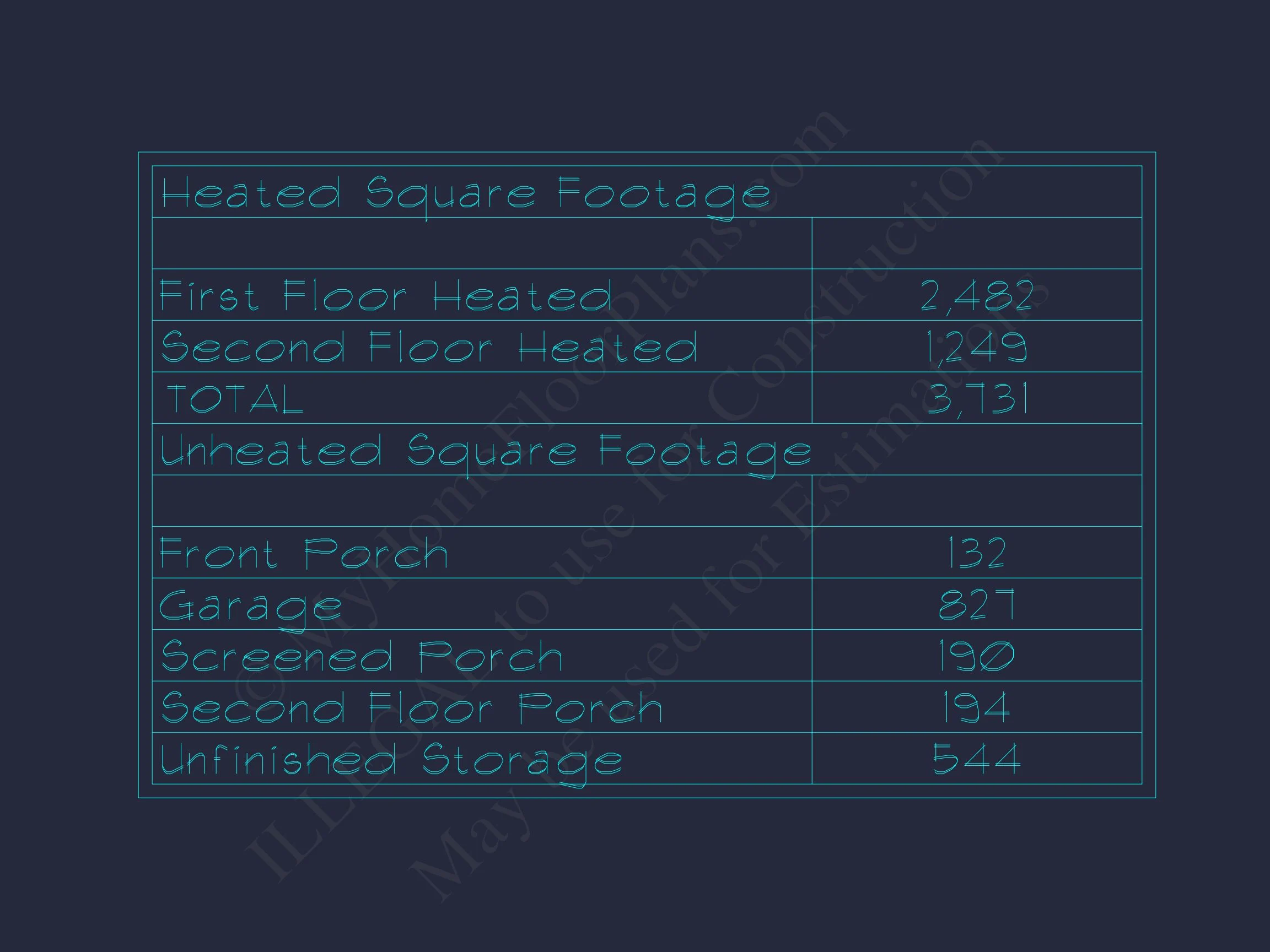 11-1207 HOUSE PLAN - Stunning House Plan with Spacious CAD Blueprint Designs 12 Stunning house Plan with Spacious CAD Blueprint Designs