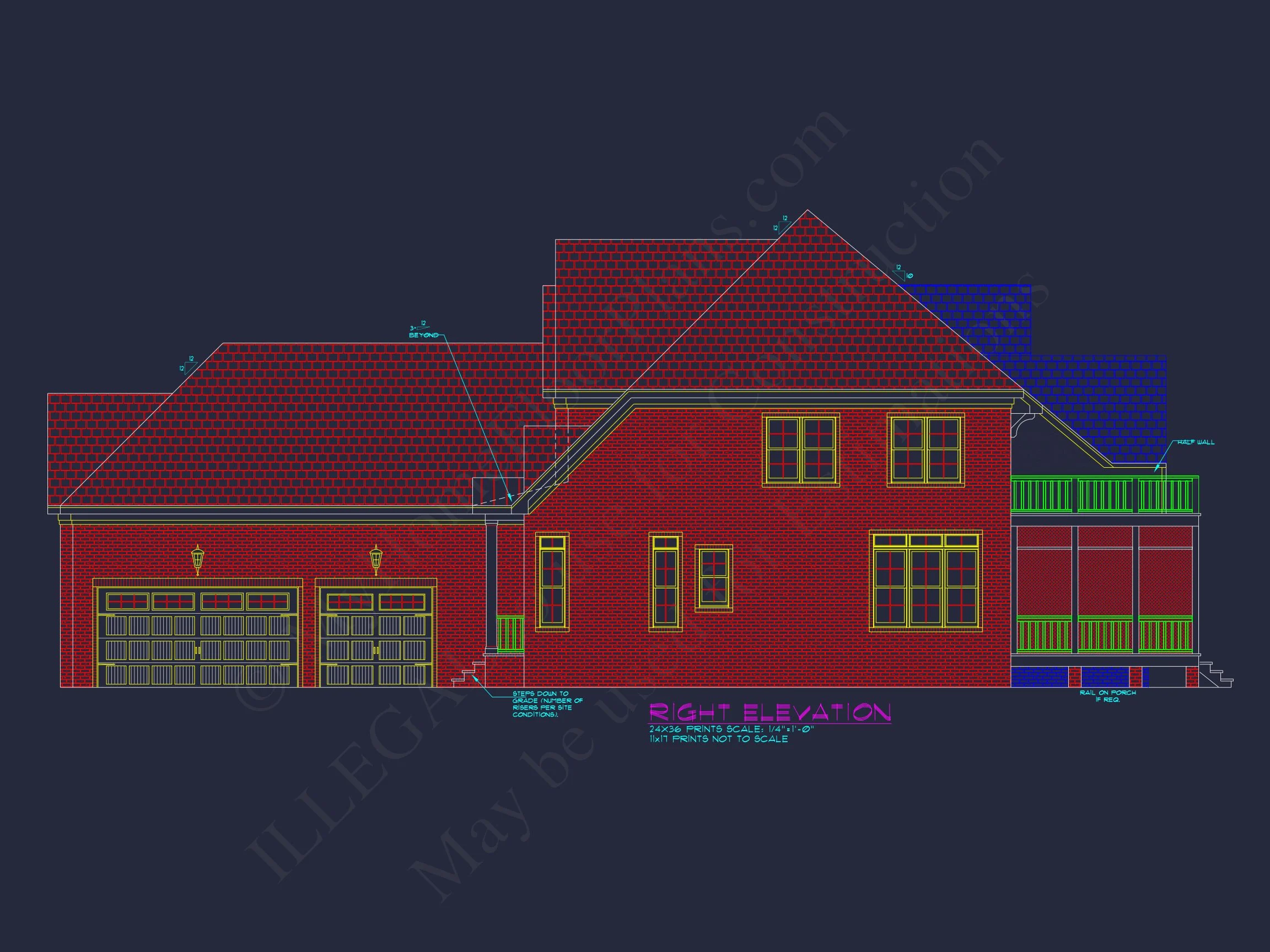 11-1207 HOUSE PLAN - Stunning House Plan with Spacious CAD Blueprint Designs 6 Stunning house Plan with Spacious CAD Blueprint Designs