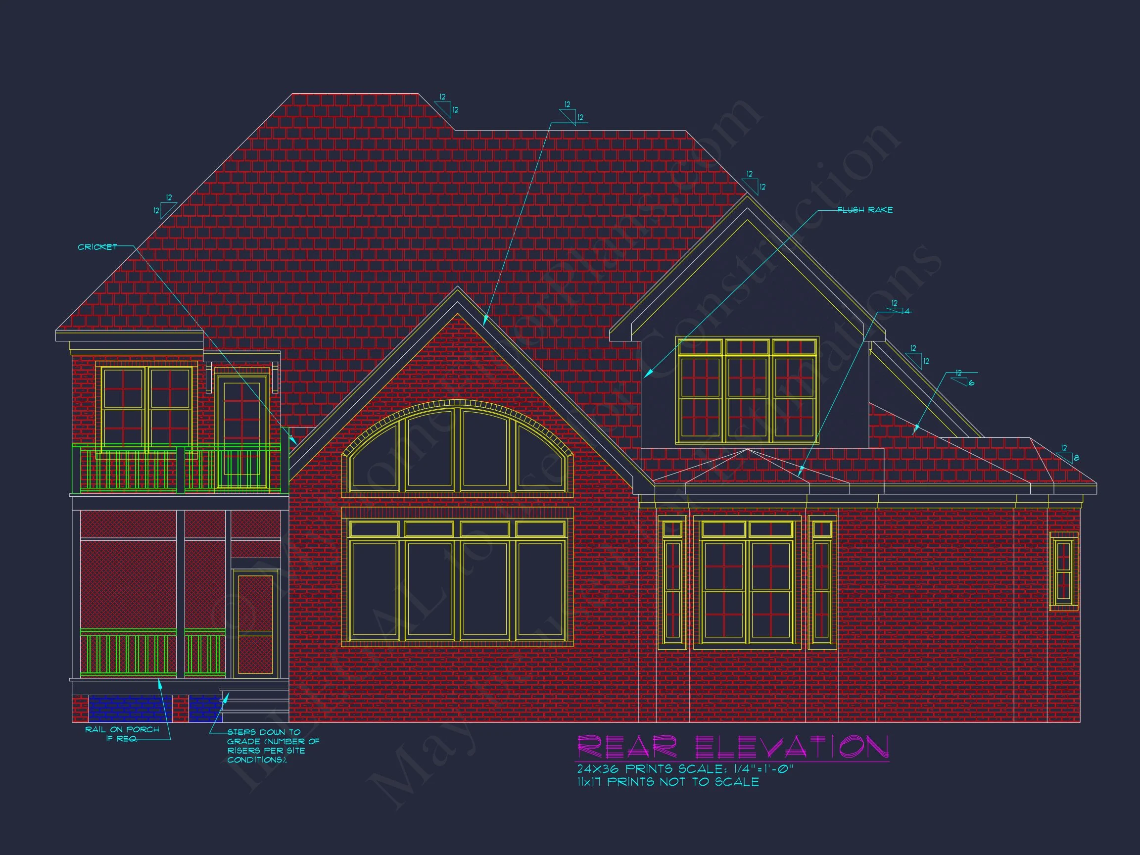 11-1207 HOUSE PLAN - Stunning House Plan with Spacious CAD Blueprint Designs 5 Stunning house Plan with Spacious CAD Blueprint Designs