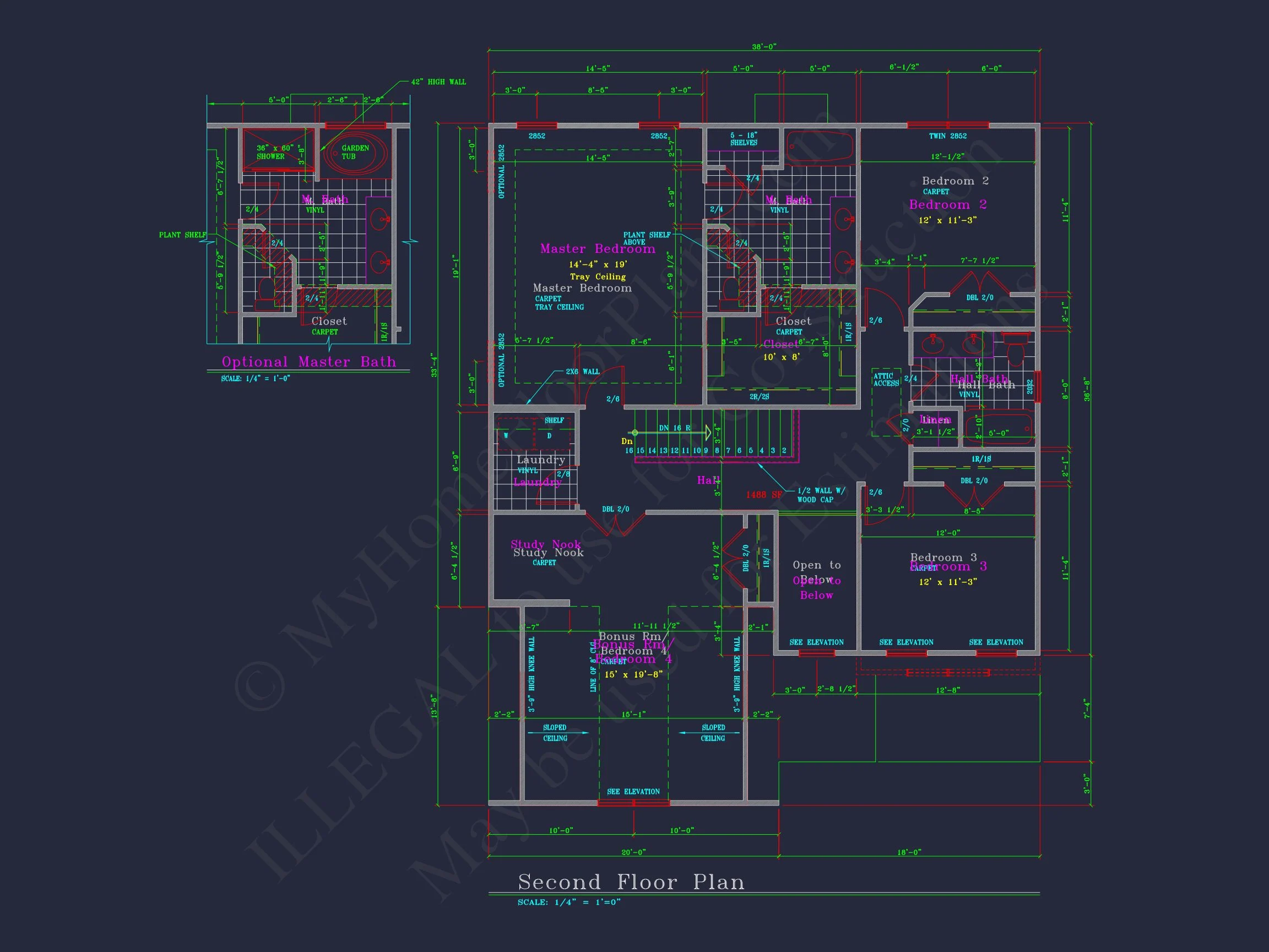 11-1195B HOUSE PLAN - Modern CAD House Plan with 2-Story Design and Blueprint 7 Modern CAD house Plan with 2-Story Design and Blueprint