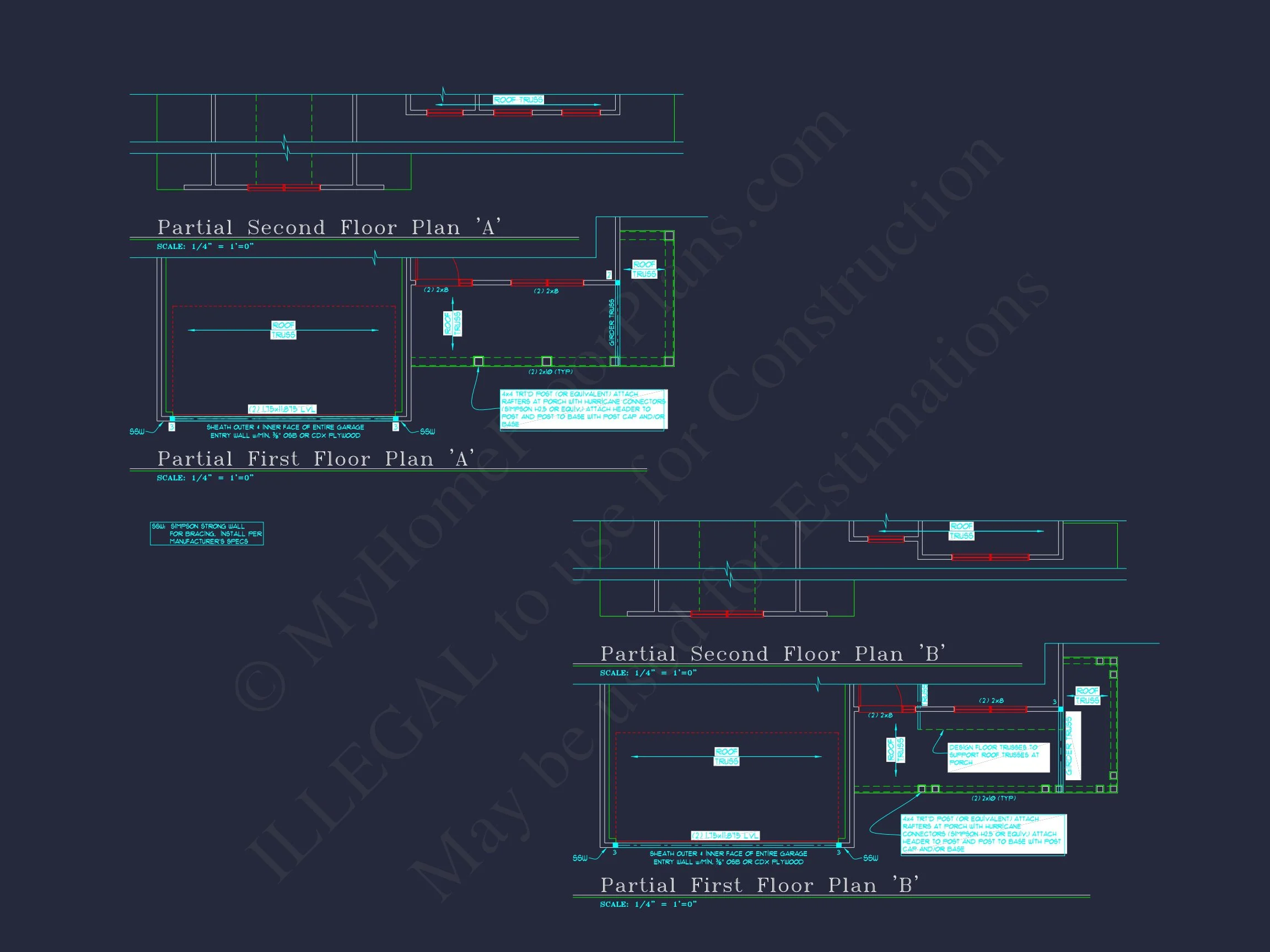11-1194 HOUSE PLAN - Colonial-Style 2-Story House Blueprint with 4 Bedrooms 23 Colonial-Style 2-Story house Blueprint with 4 Bedrooms