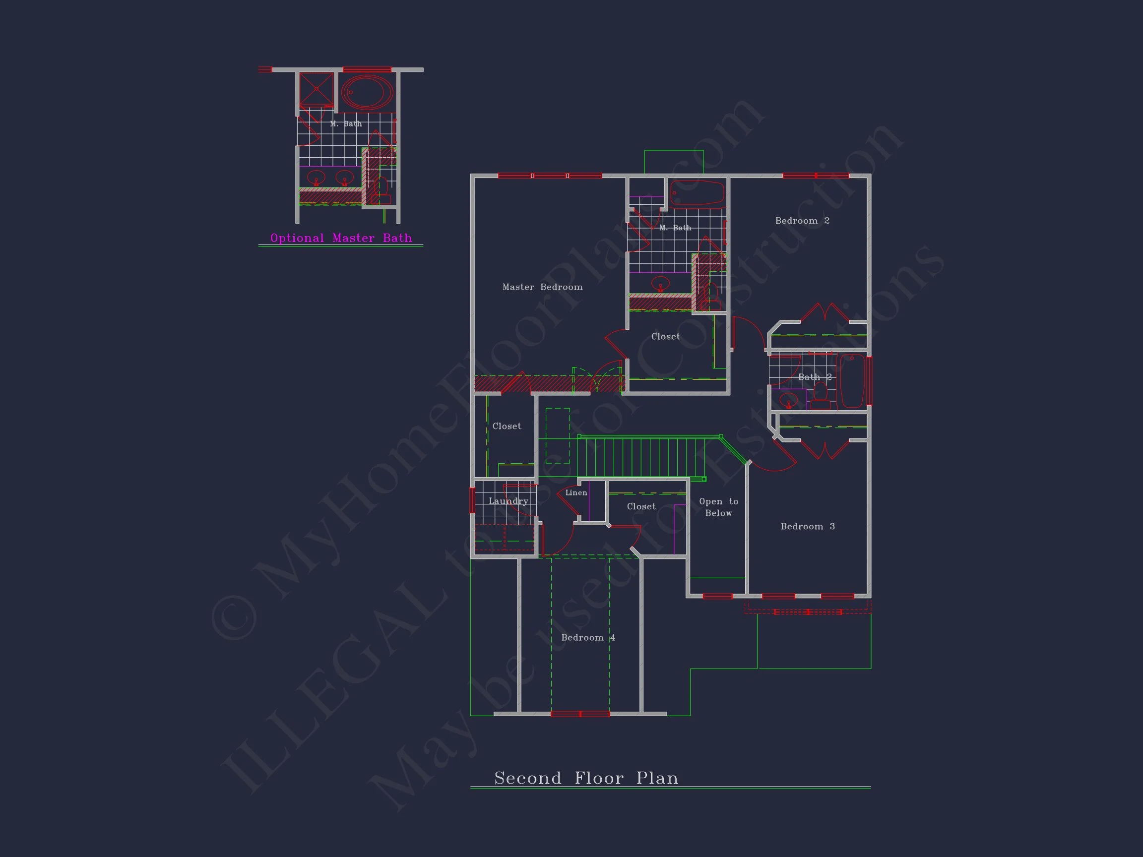 11-1194 HOUSE PLAN - Colonial-Style 2-Story House Blueprint with 4 Bedrooms 12 Colonial-Style 2-Story house Blueprint with 4 Bedrooms