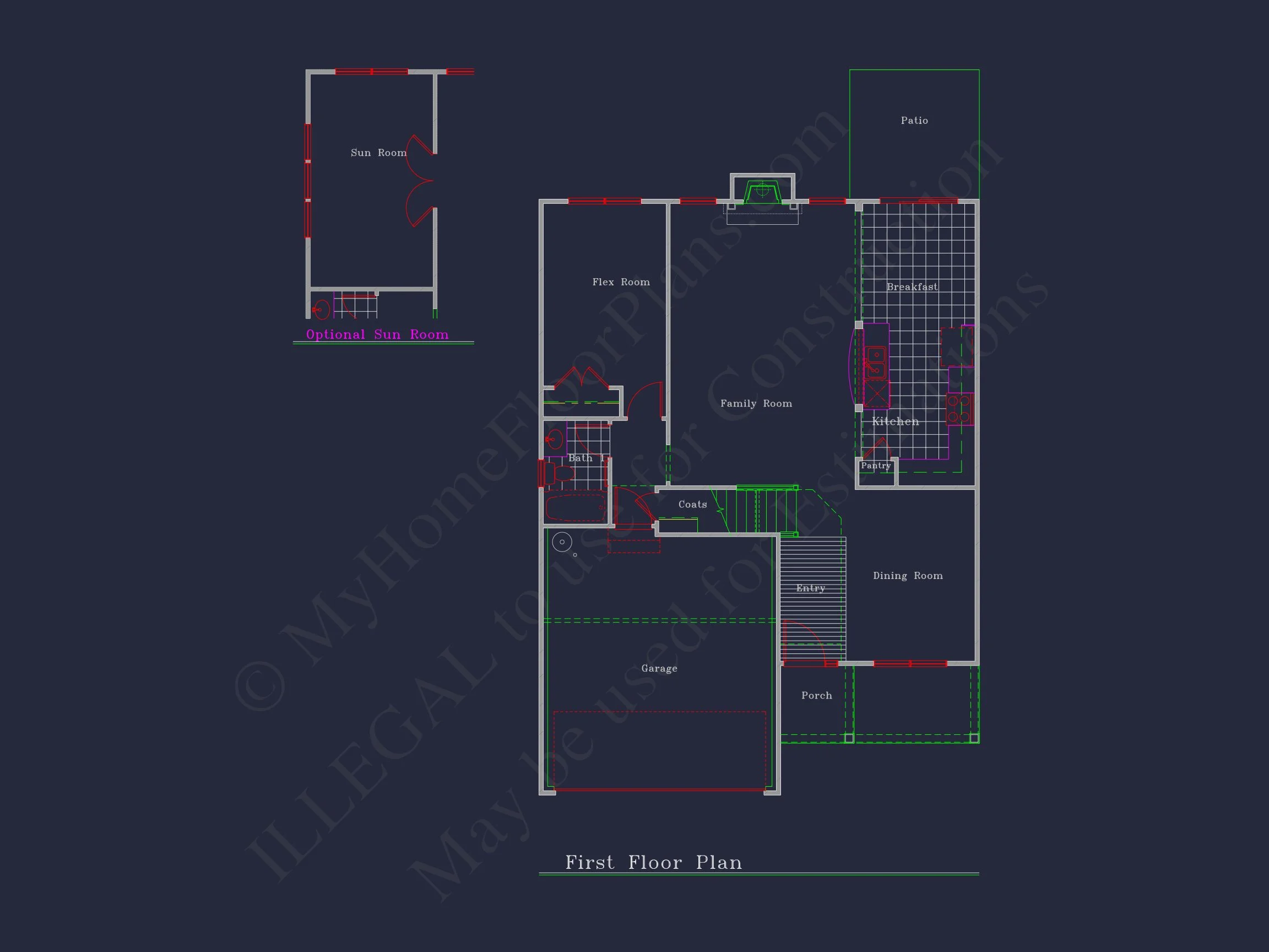11-1194 HOUSE PLAN - Colonial-Style 2-Story House Blueprint with 4 Bedrooms 11 Colonial-Style 2-Story house Blueprint with 4 Bedrooms