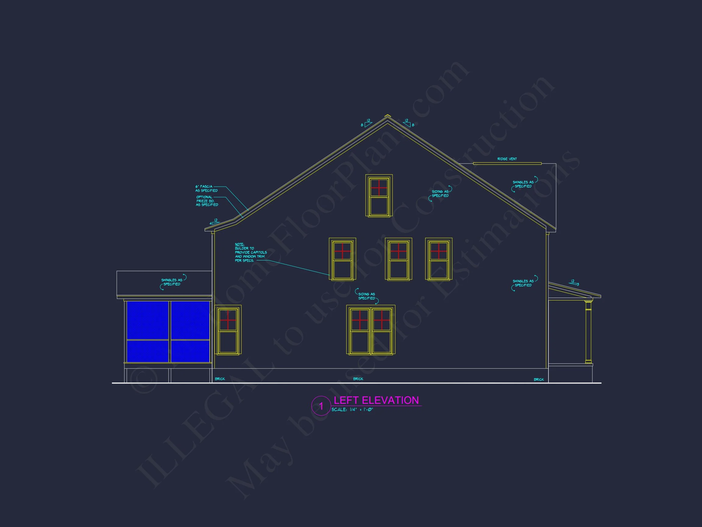 11-1075 HOUSE PLAN - Spacious 2-Story Craftsman House Plan with CAD Blueprints 5 Spacious 2-Story Craftsman house Plan with CAD Blueprints