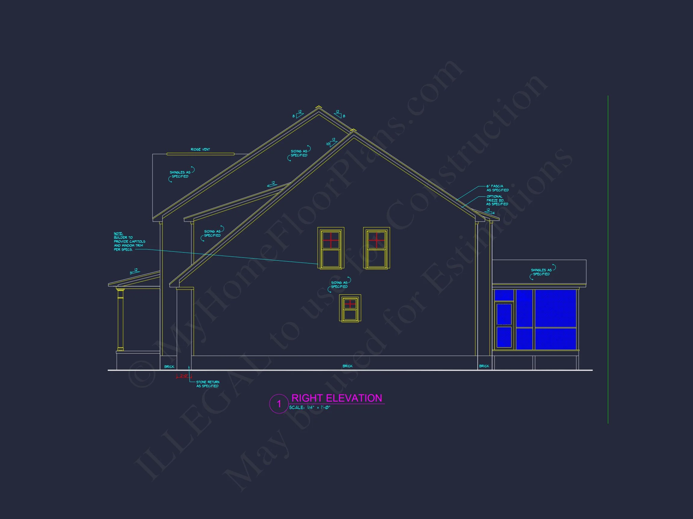 11-1075 HOUSE PLAN - Spacious 2-Story Craftsman House Plan with CAD Blueprints 4 Spacious 2-Story Craftsman house Plan with CAD Blueprints