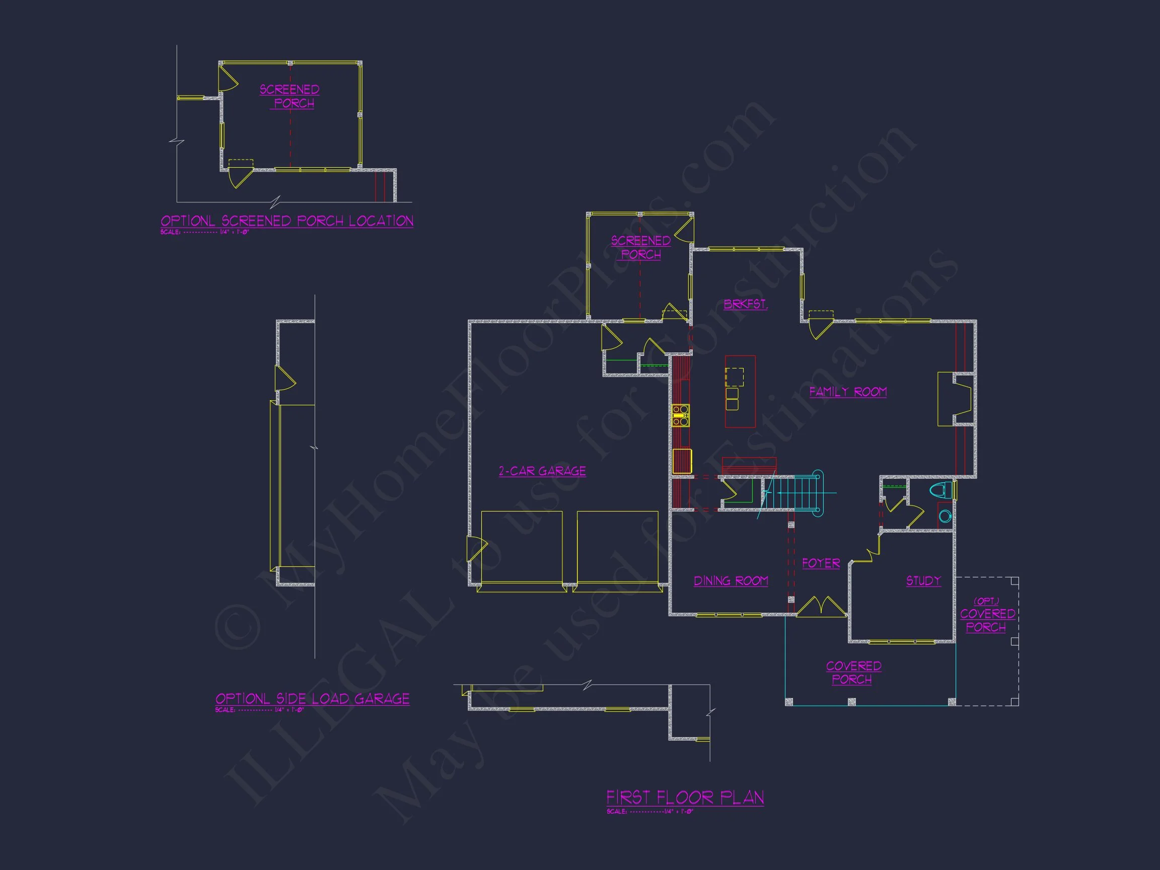 11-1039 HOUSE PLAN - Modern House Floor Plan with Detailed CAD Architecture Designs 5 Modern house Floor Plan with Detailed CAD Architecture Designs